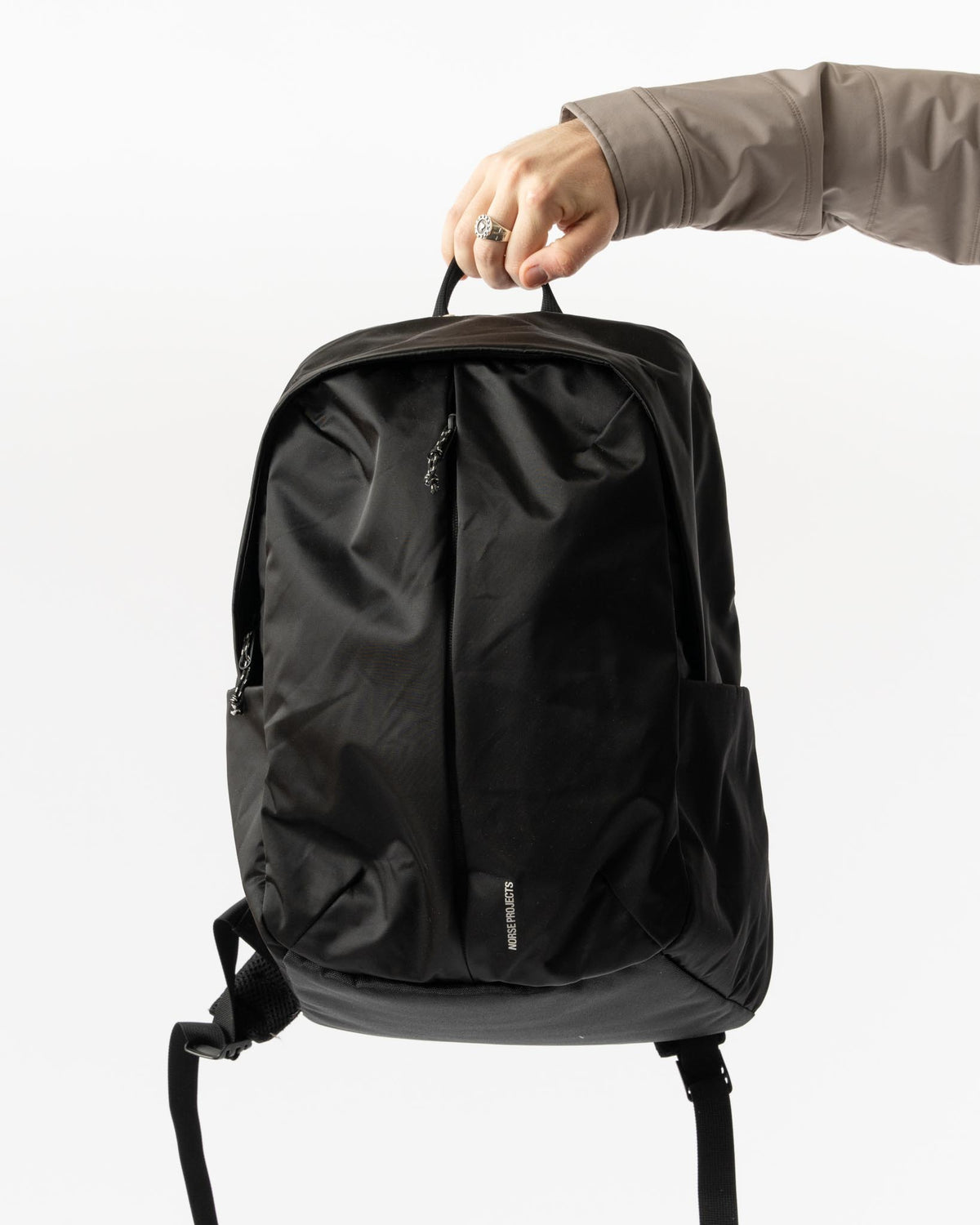 Norse Projects Nylon Day Pack in Black Curated at Jake and Jones