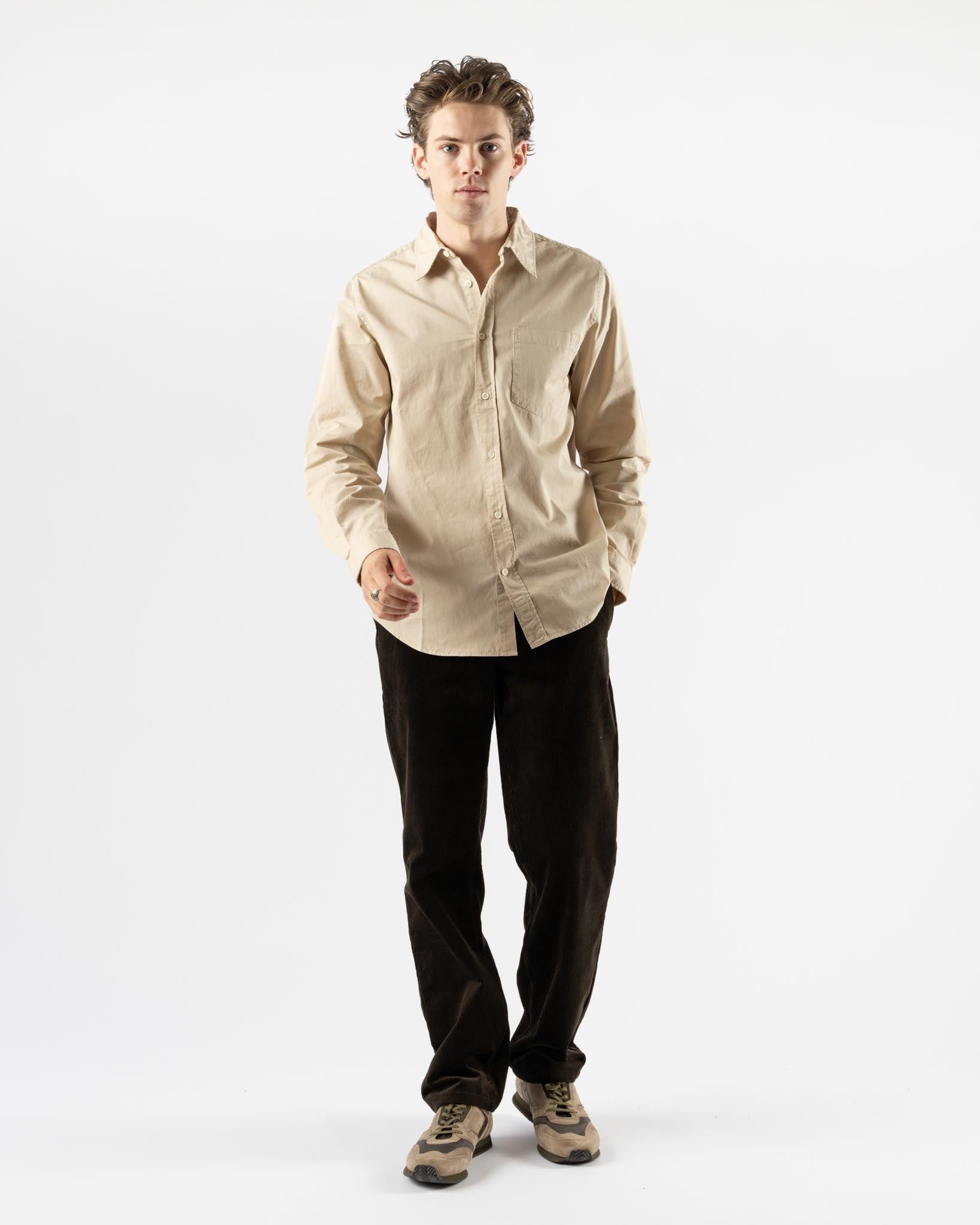 Norse Projects Osvald BD Twill Shirt in Oatmeal