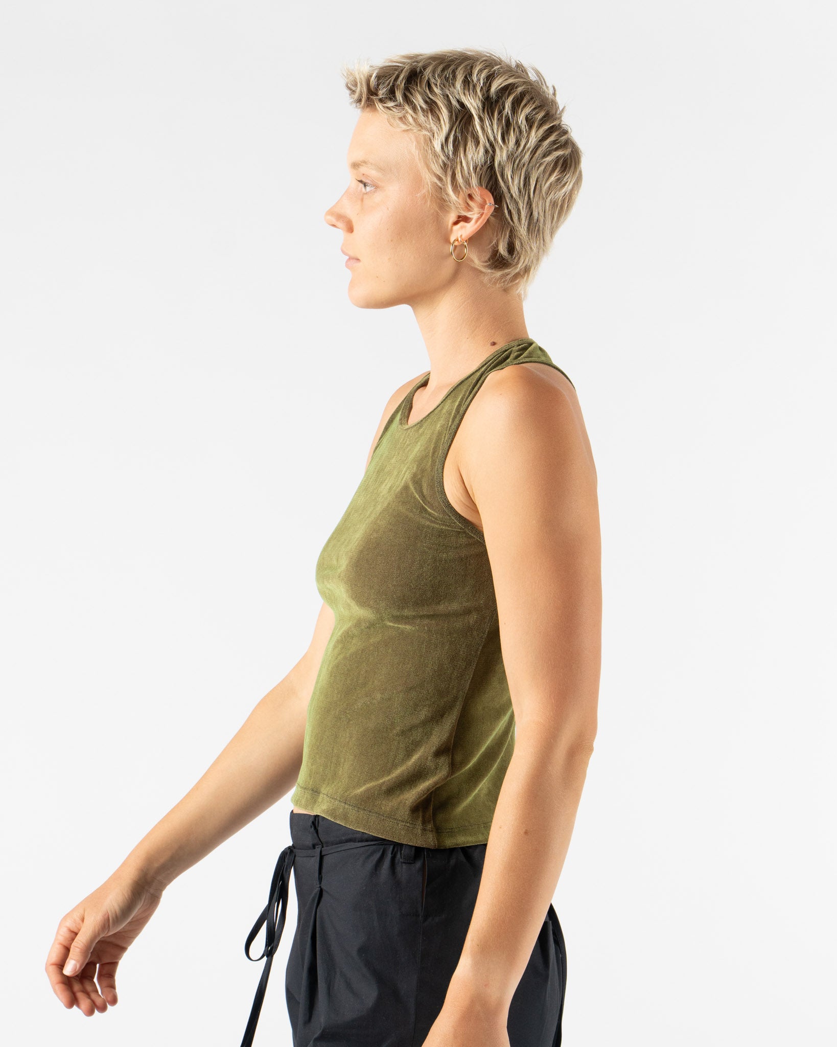 PRISCAVera Racerback Top in Moss