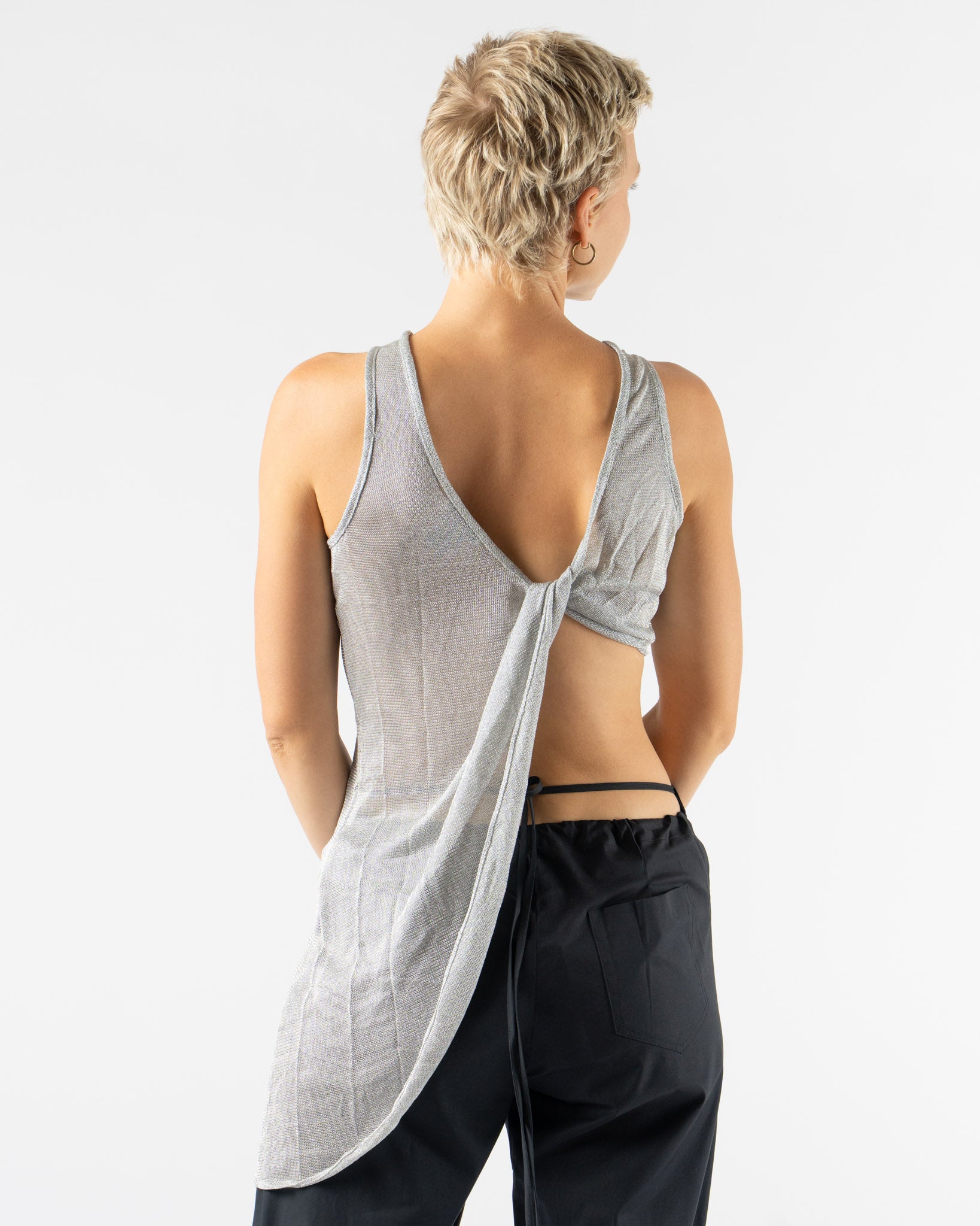 PRISCAVera Reversible Twist Top in Silver