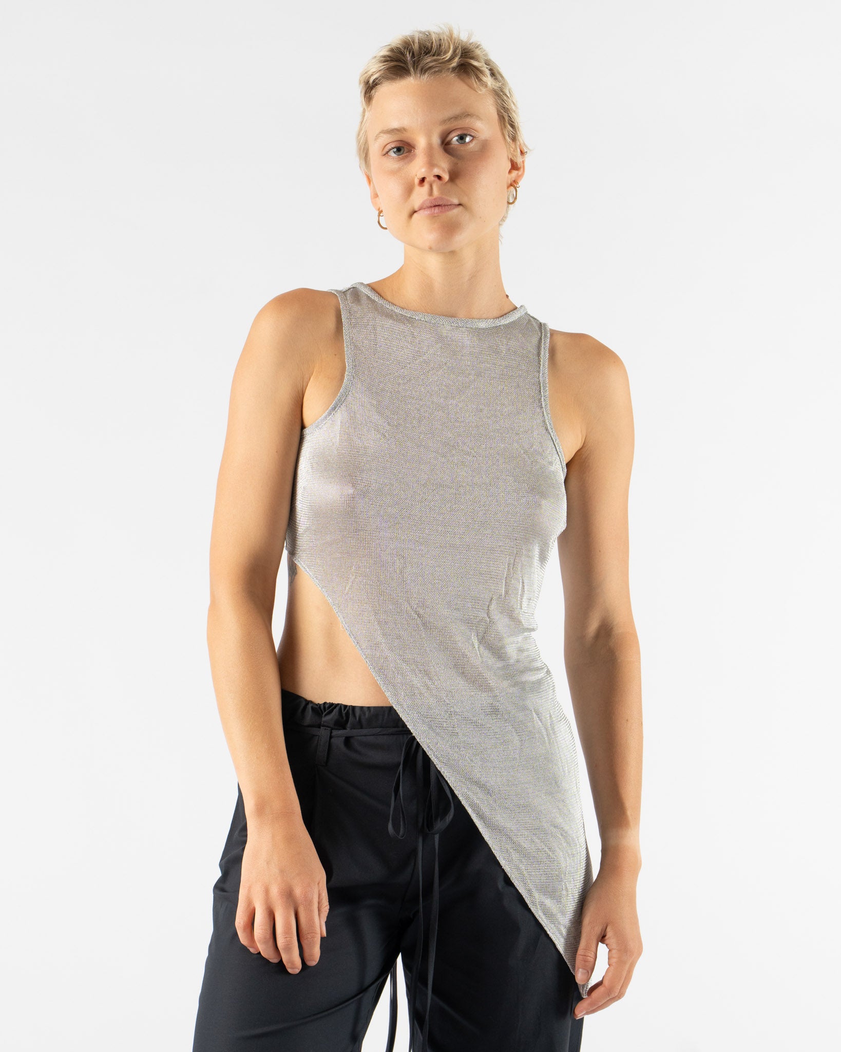 PRISCAVera Reversible Twist Top in Silver