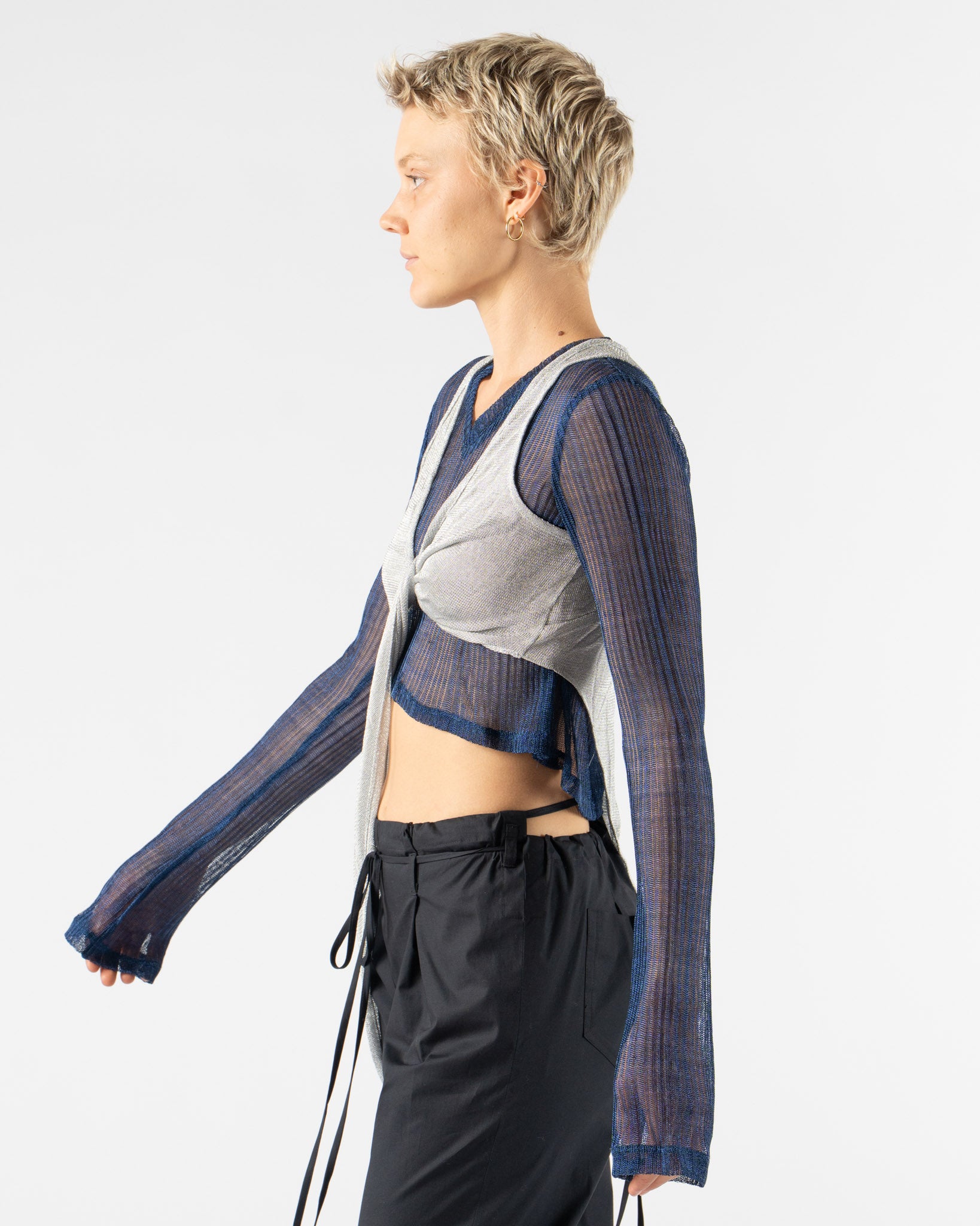 PRISCAVera Reversible Twist Top in Silver