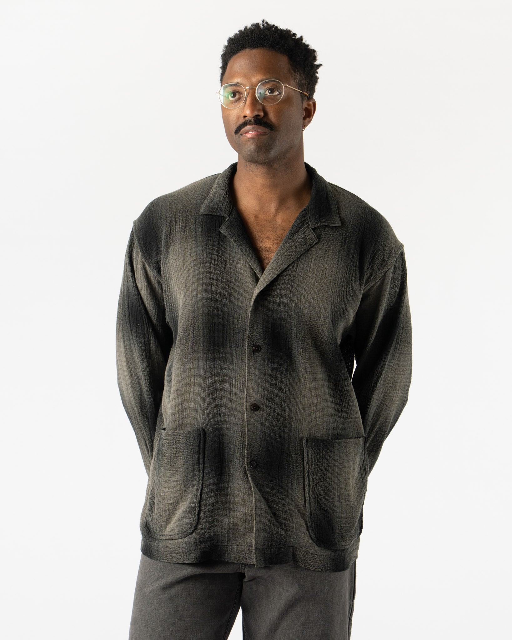 Pilgrim Surf + Supply Crosby Shirt Jacket in Ebony