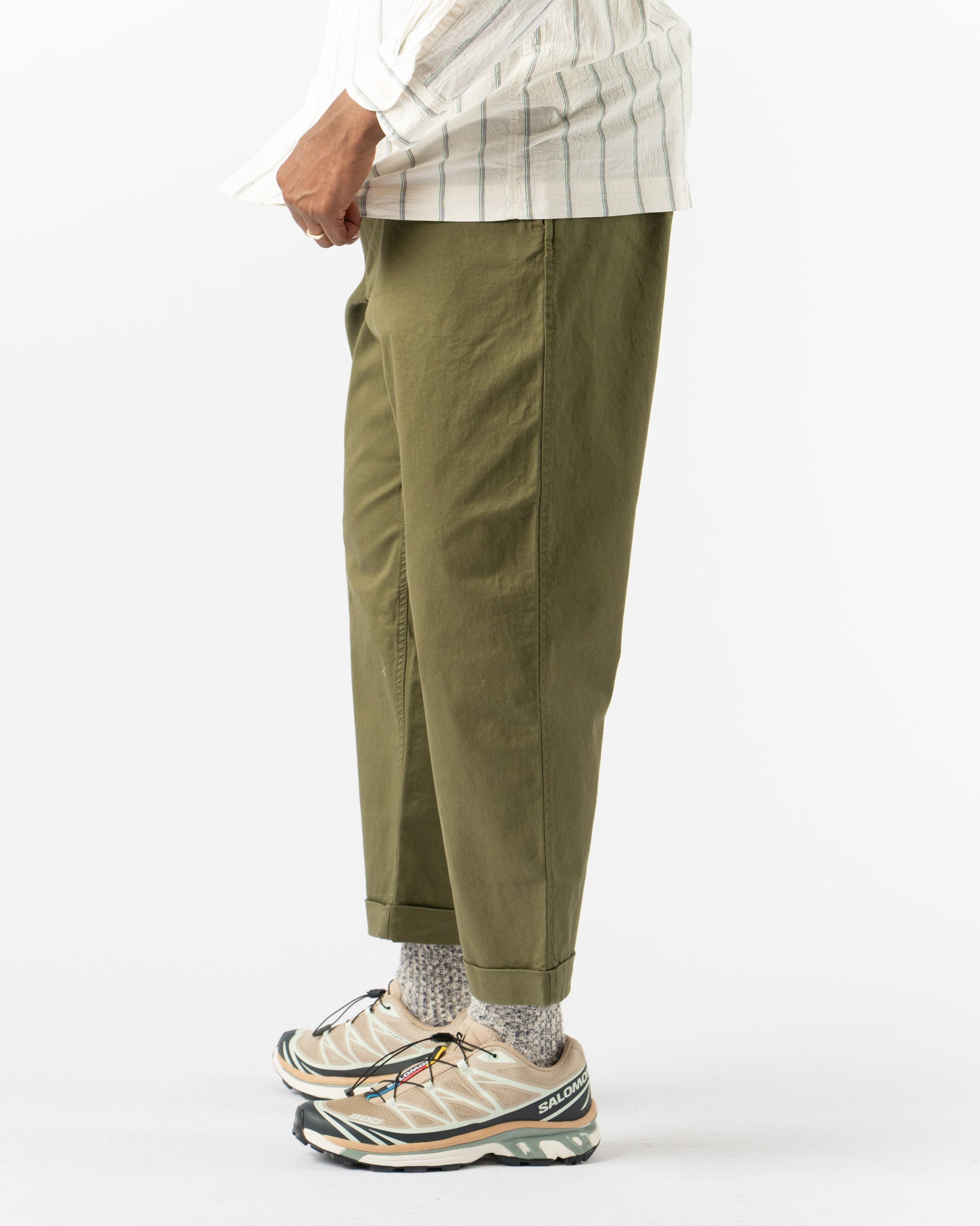 Pilgrim Surf + Supply Salathe Twill Climbing Pant in Olive