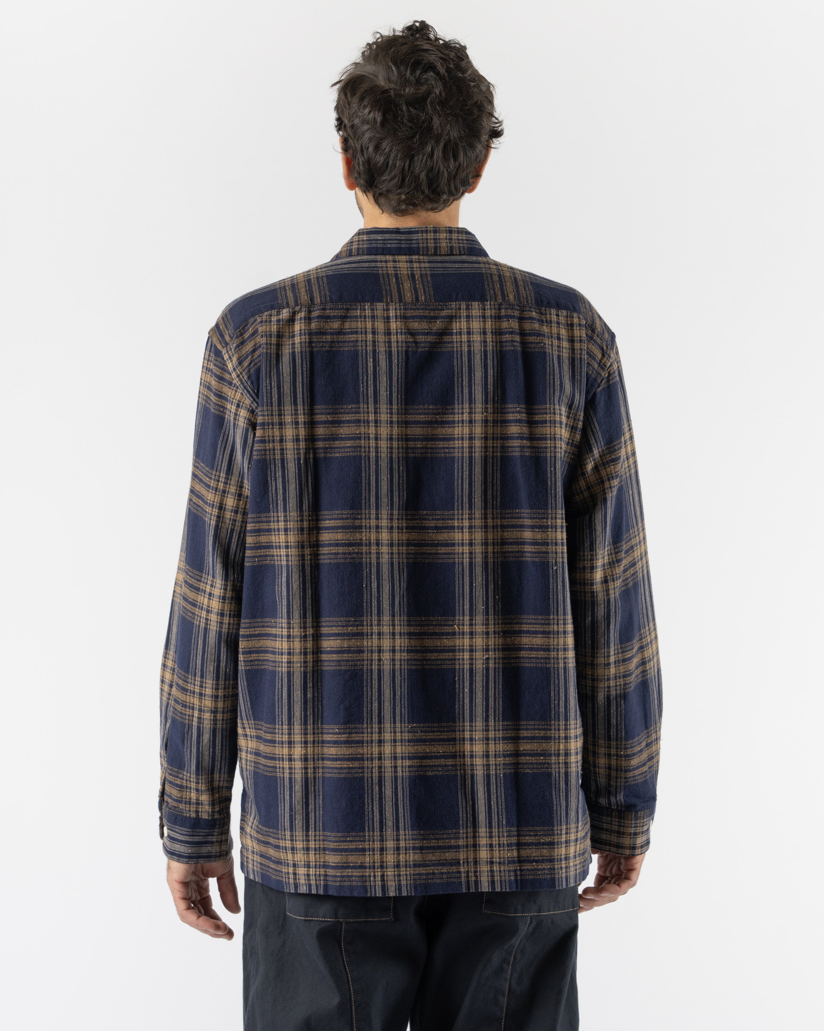 Pilgrim-Surf-_-Supply-Vincent-Nep-Herringbone-Plaid-Shirt-in-Khaki-Curated-at-Jake-and-Jones-Santa-Barbara-Boutique