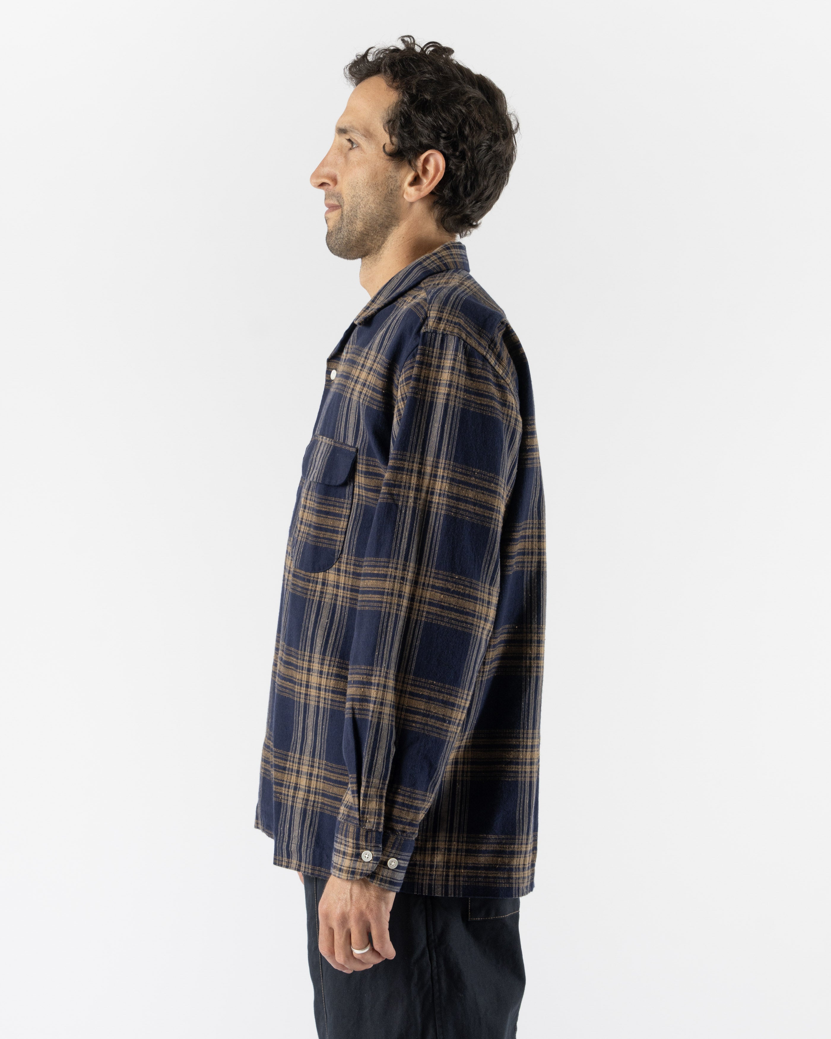 Pilgrim-Surf-_-Supply-Vincent-Nep-Herringbone-Plaid-Shirt-in-Khaki-Curated-at-Jake-and-Jones-Santa-Barbara-Boutique