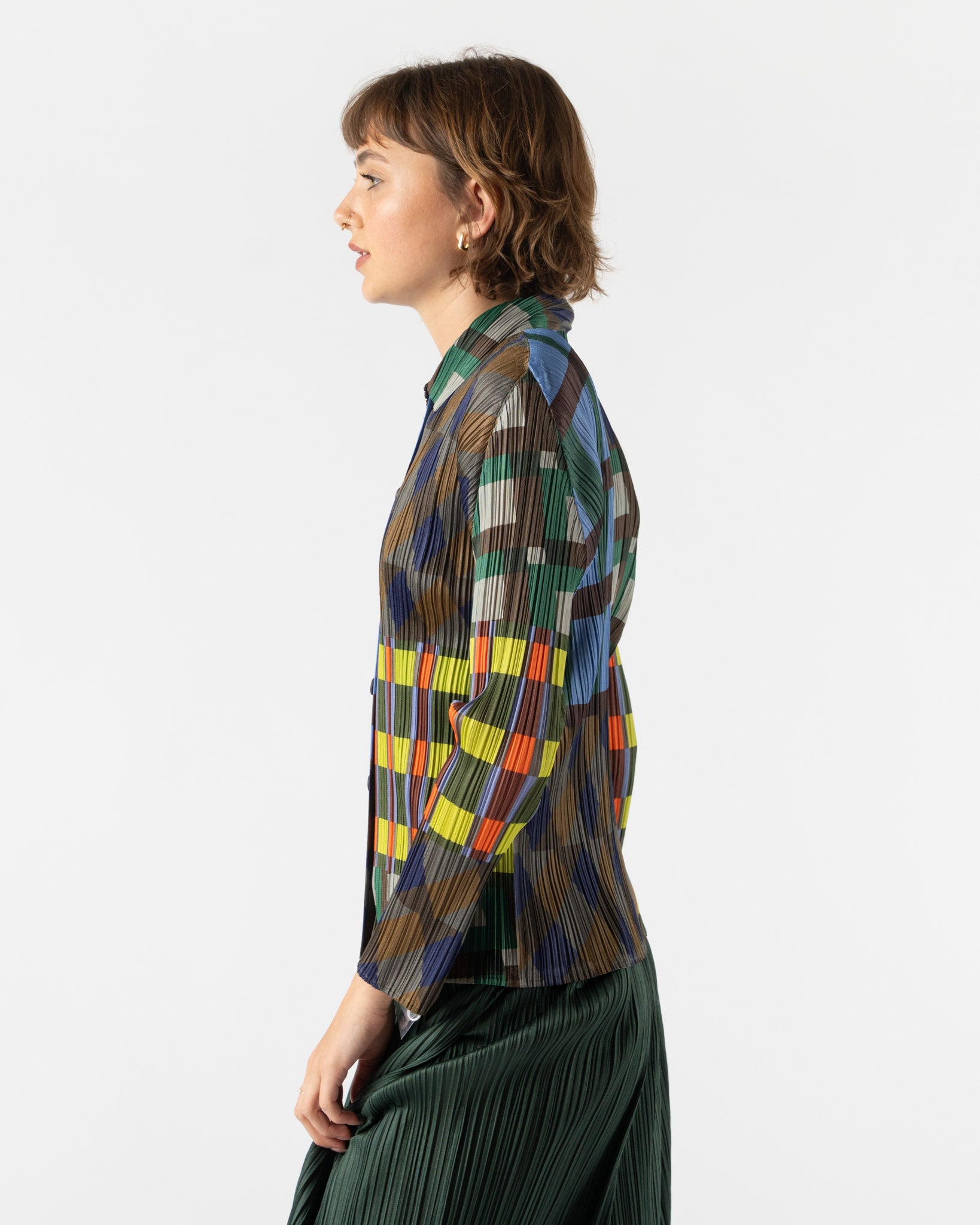 Pleats Please Issey Miyake Harmony Shirt in Blue