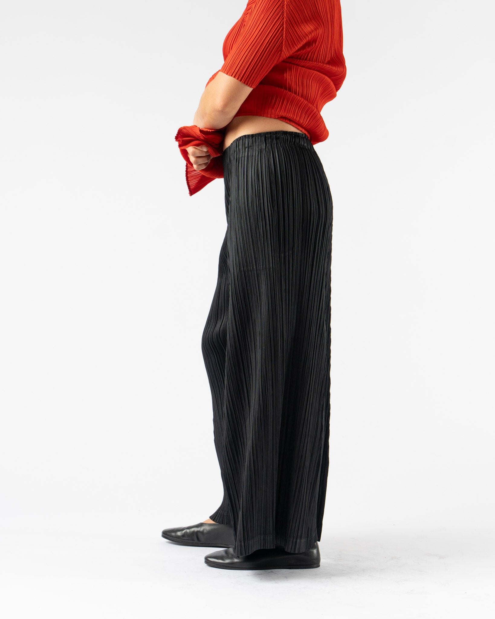 Pleats Please Issey Miyake Thicker Bottoms 1 in Black