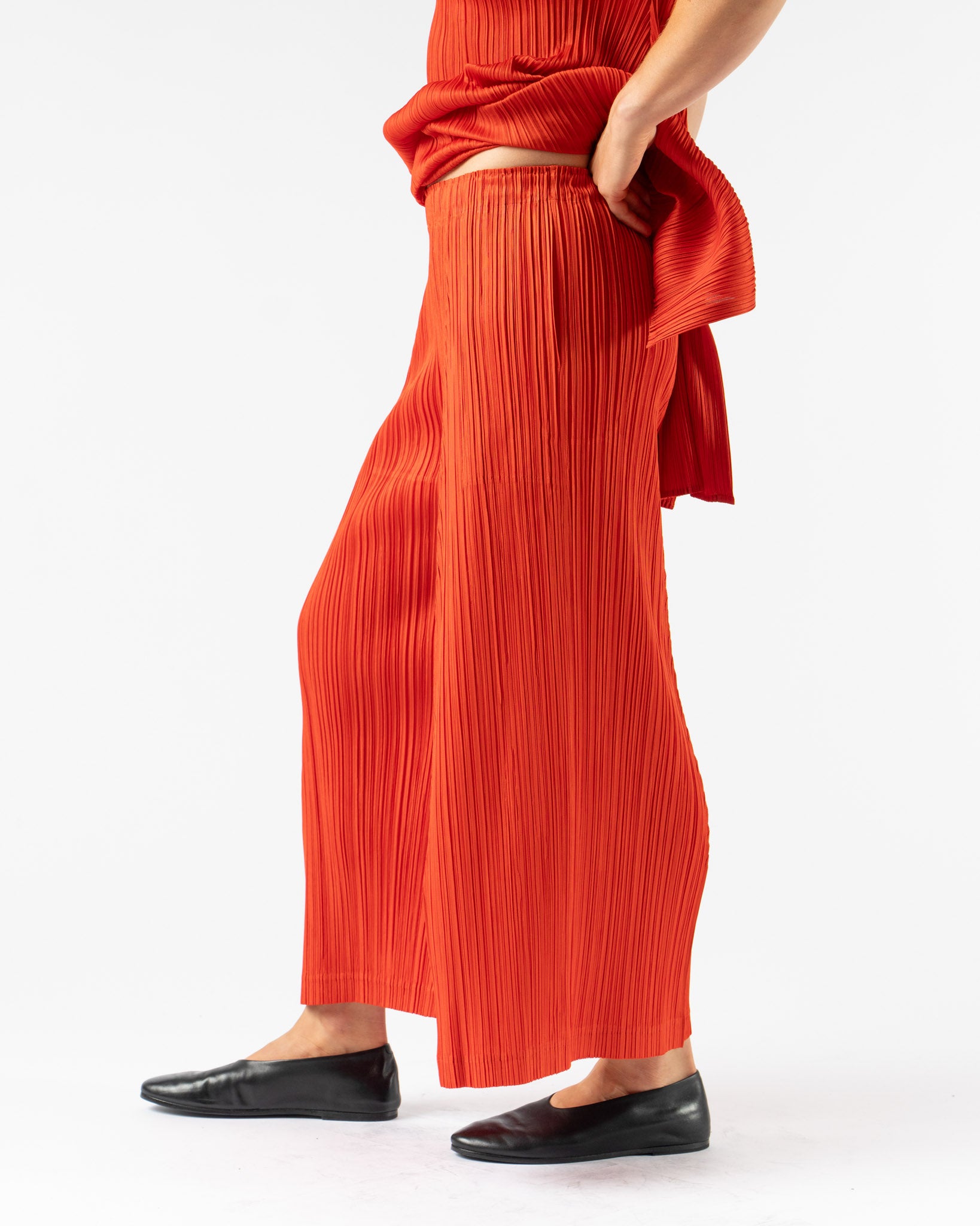 Pleats Please Issey Miyake Thicker Bottoms 1 in Bright Red