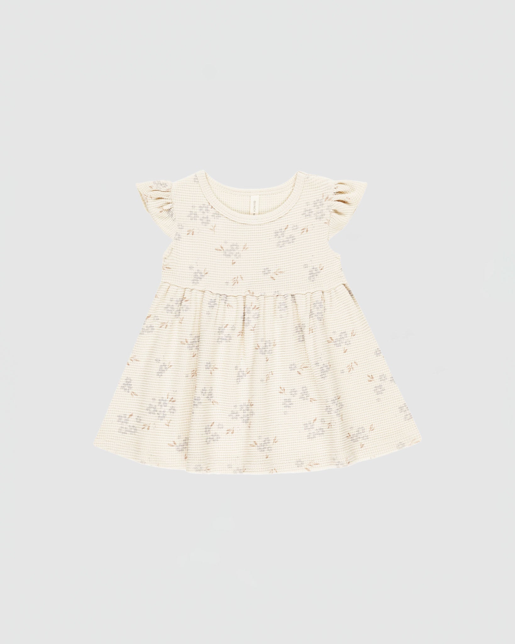 Quincy Mae Flutter Sleeve Dress in Blue Ditsy