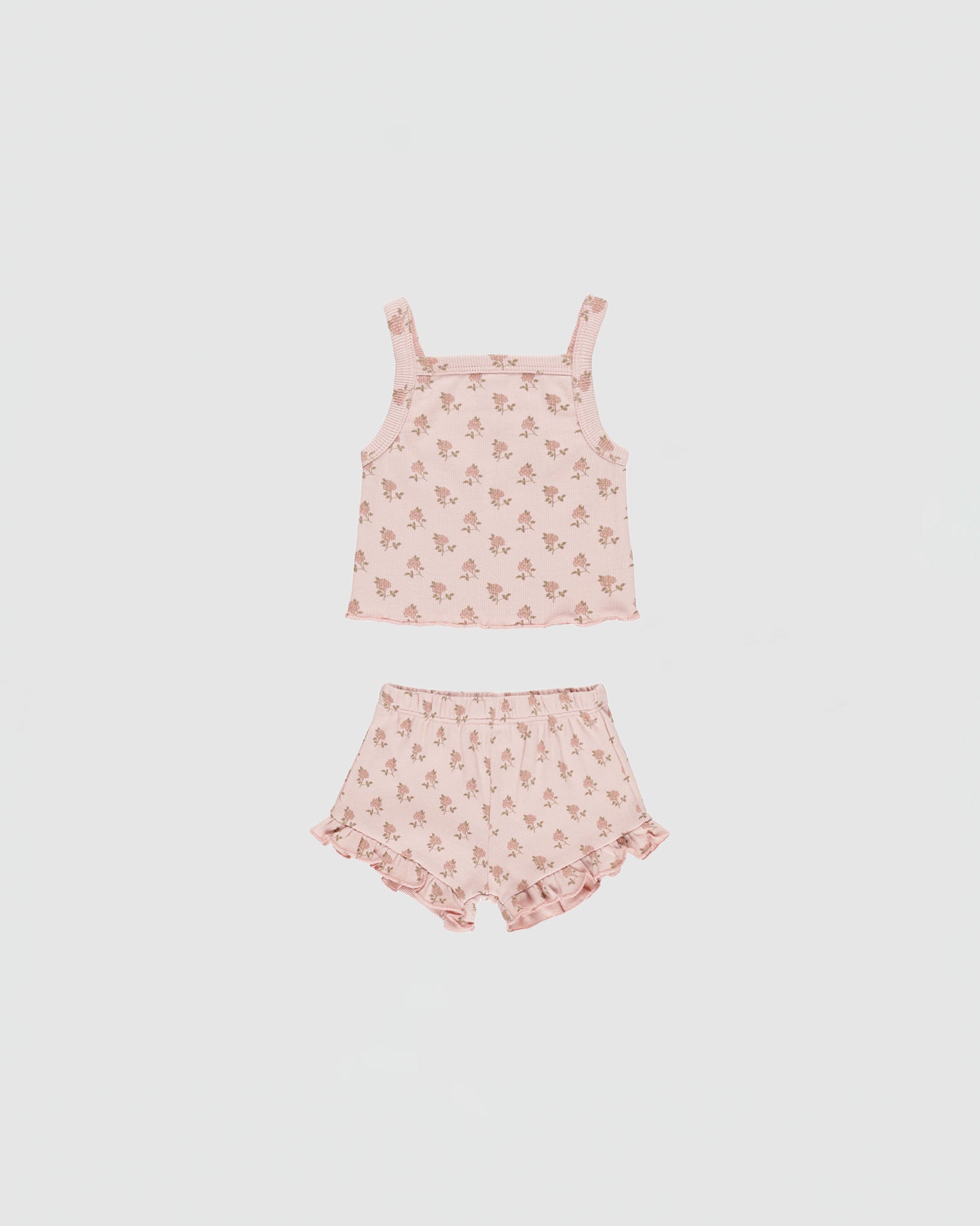 Quincy Mae Evie Tank + Shortie Set in Roses