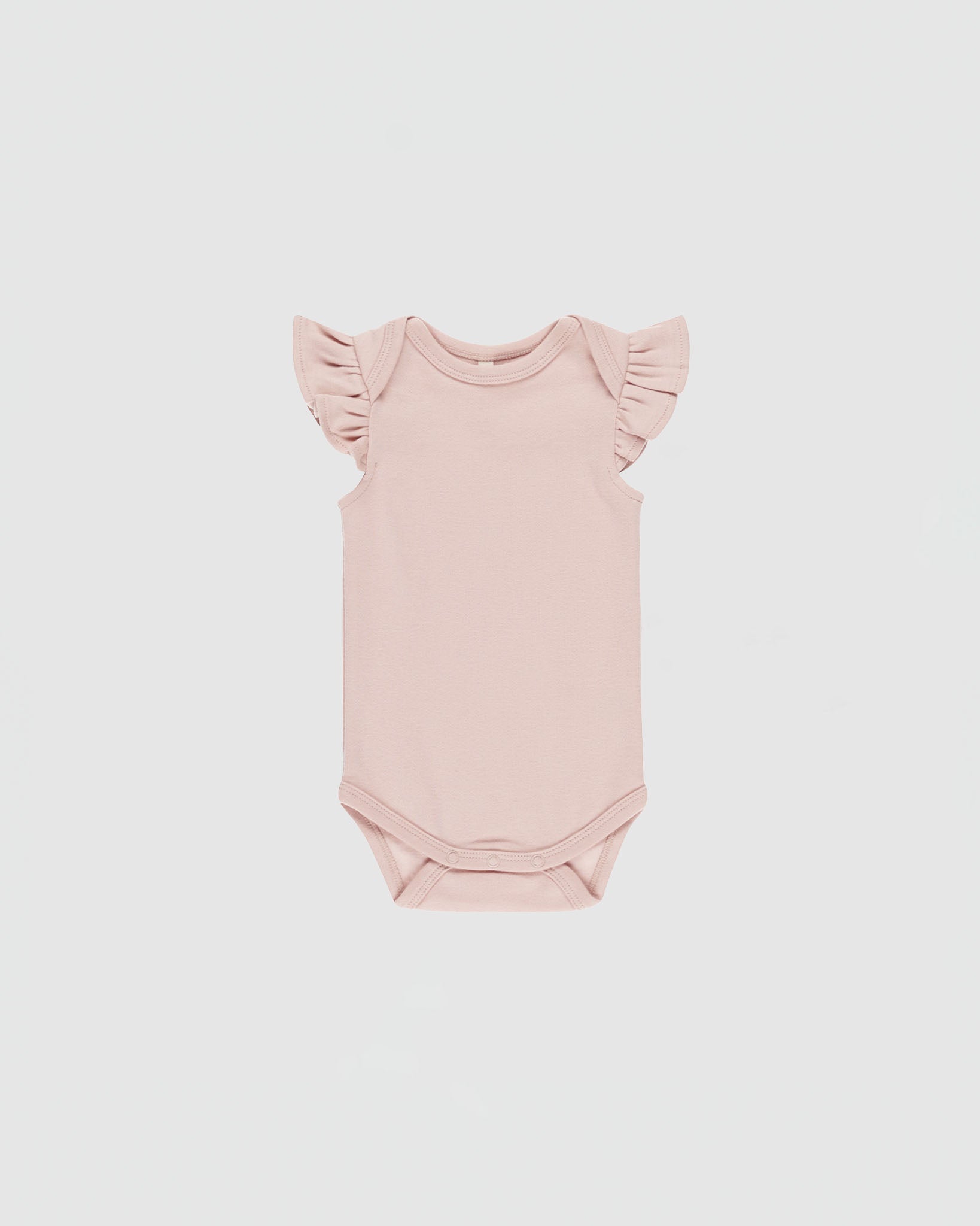 Quincy Mae Flutter Sleeve Bodysuit in Bubblegum