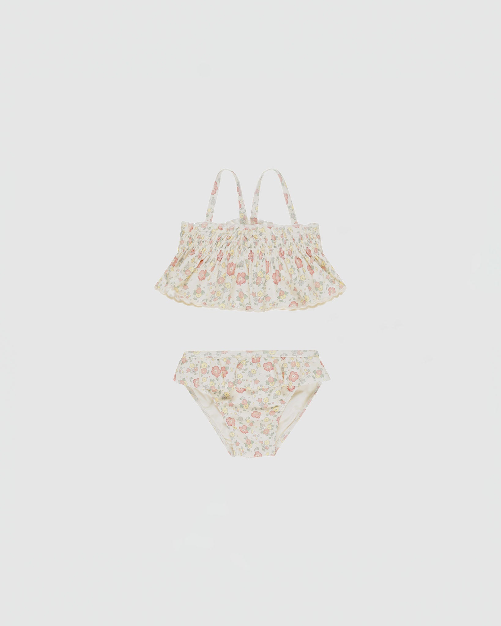Quincy Mae Smocked Ruffled Bikini in Bloom