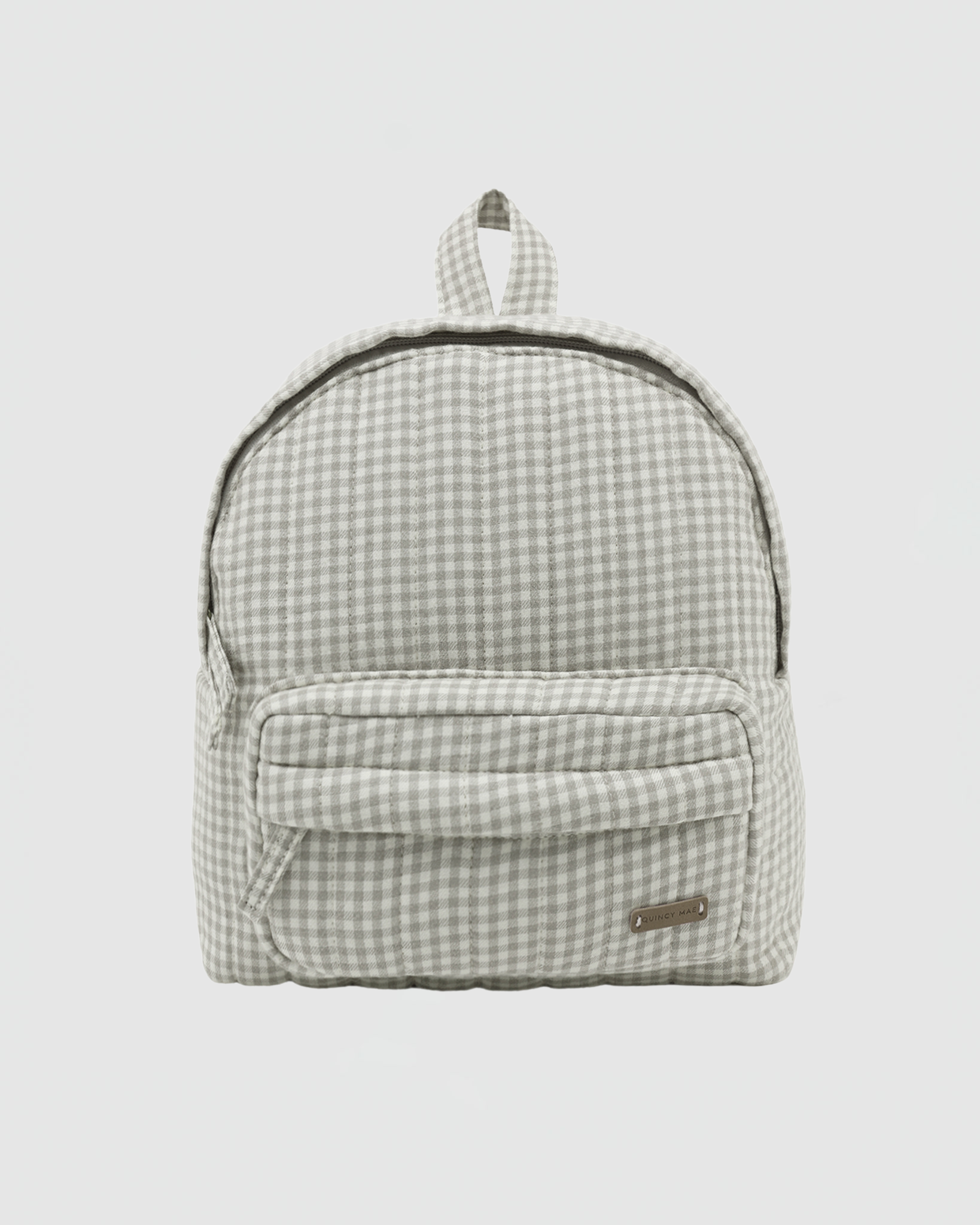 Quincy Mae Mini Backpack in Sage Gingham