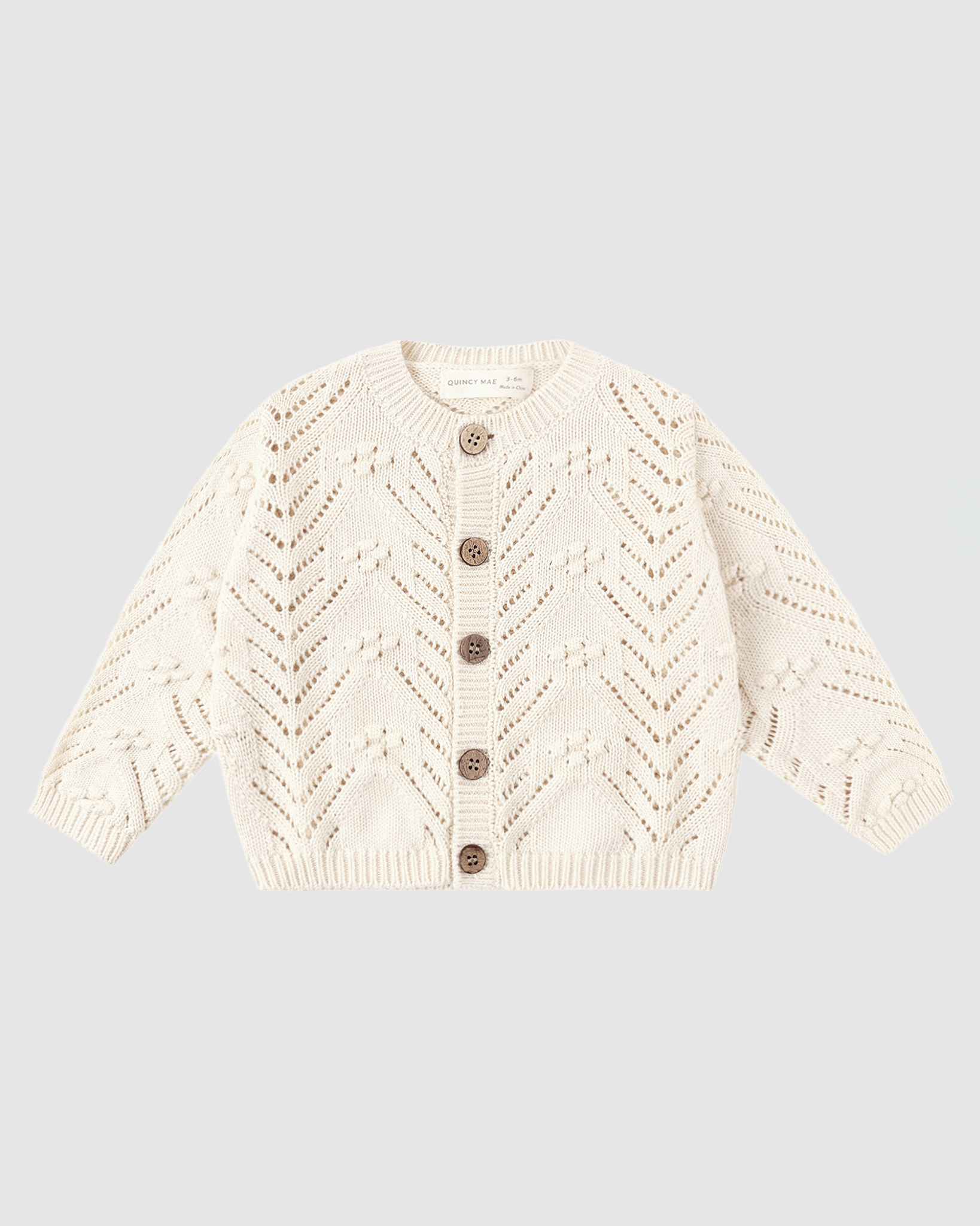 Quincy Mae Knit Cardigan in Natural