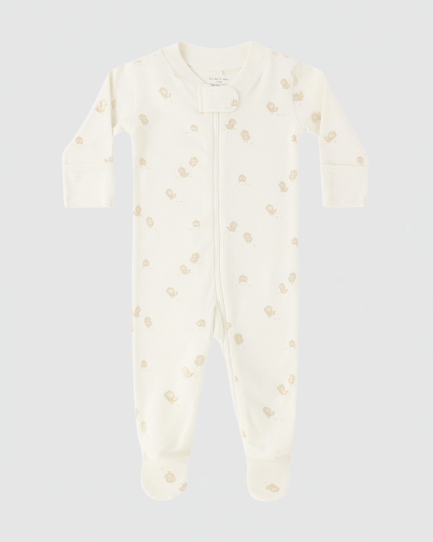 Quincy Mae Zip Long Sleeve Sleeper Footie in Chicks