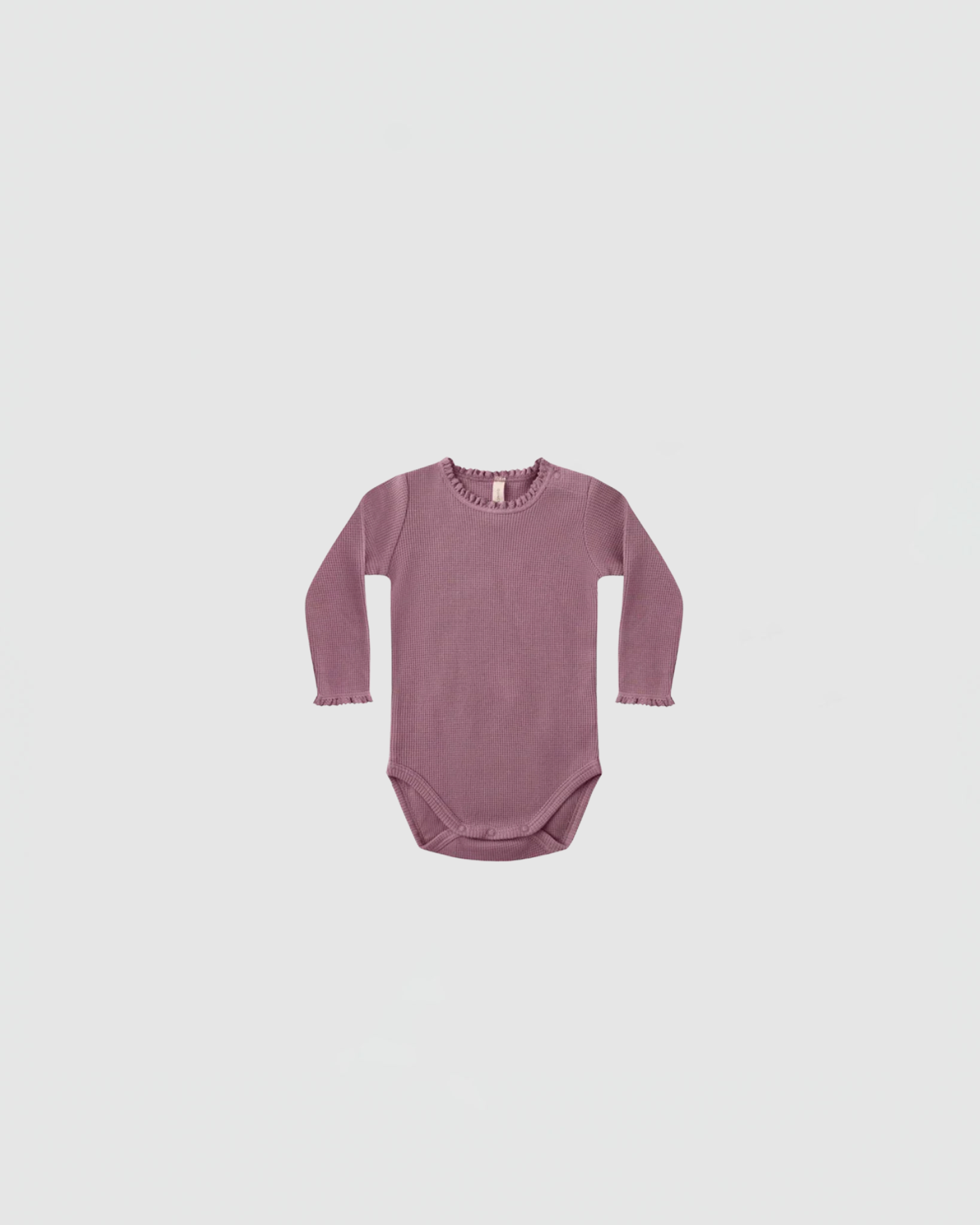 Quincy Mae Waffle Long Sleeve Bodysuit in Mulberry