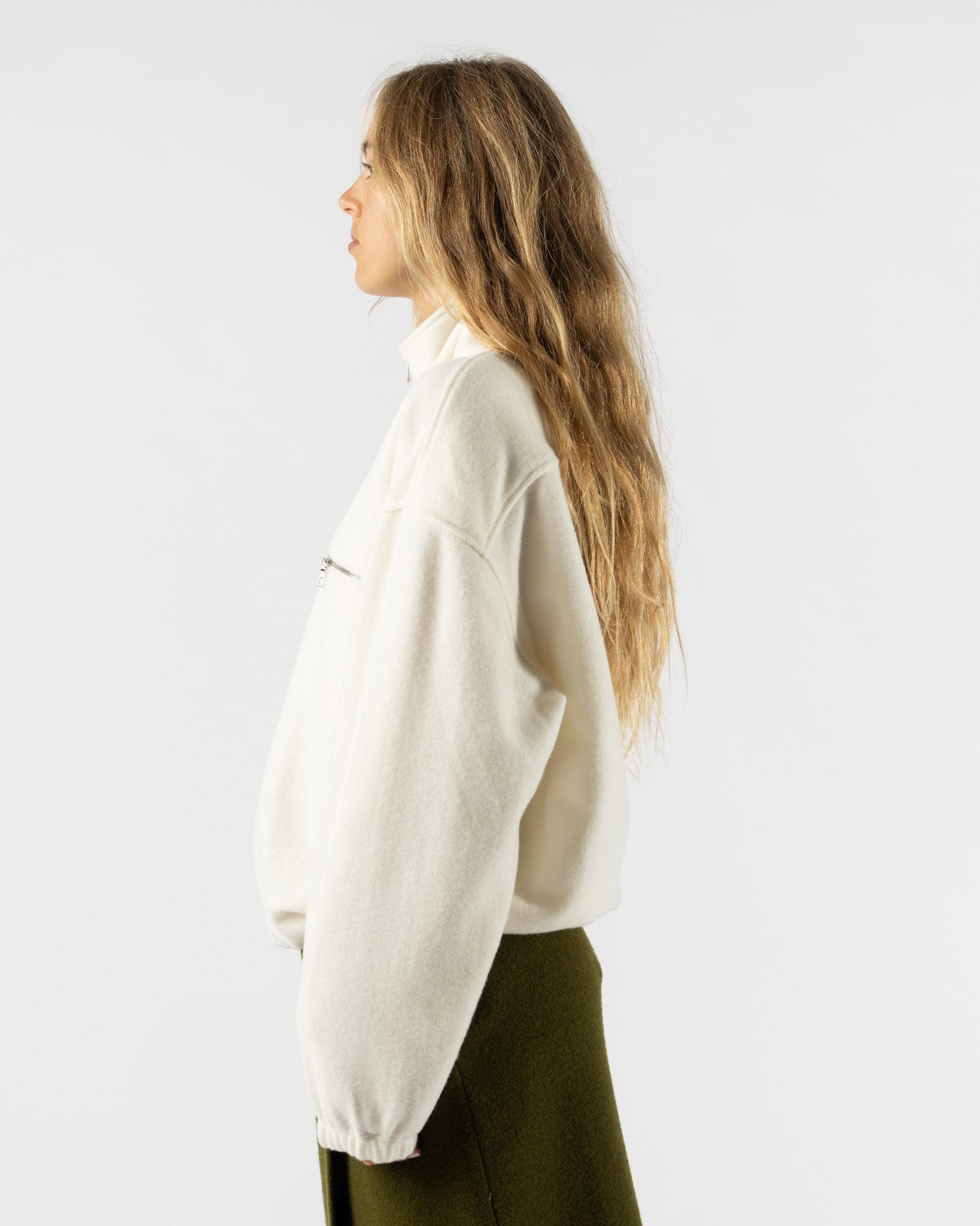 RIER Polar Fleece in White