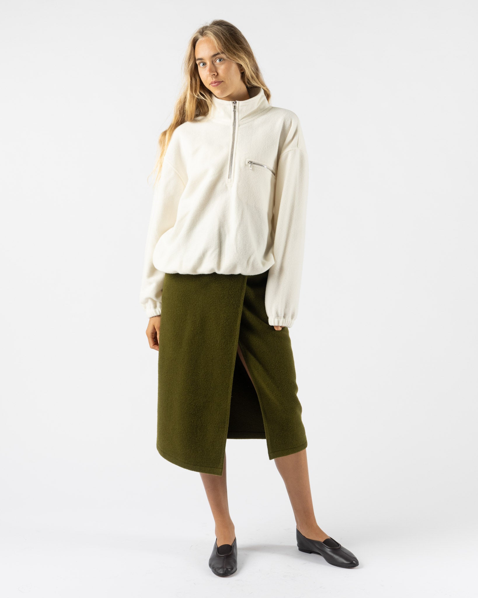 RIER Polar Fleece in White