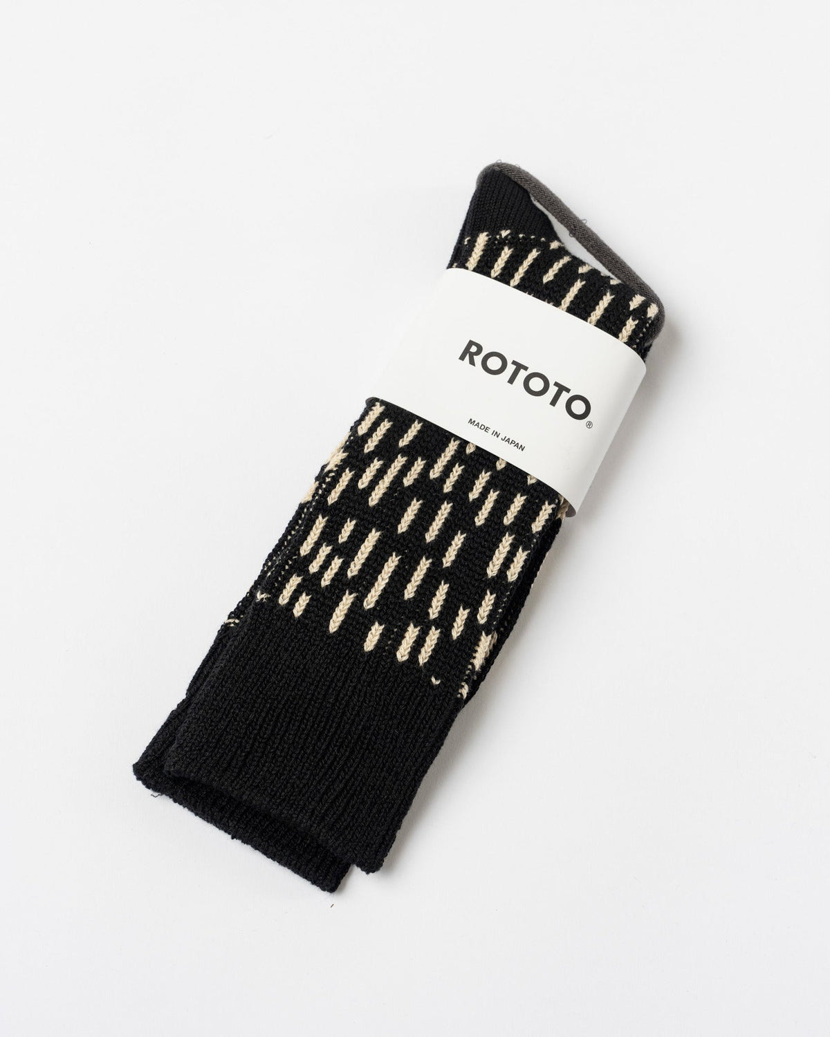 ROTOTO R1431 Socks in Black/Ivory