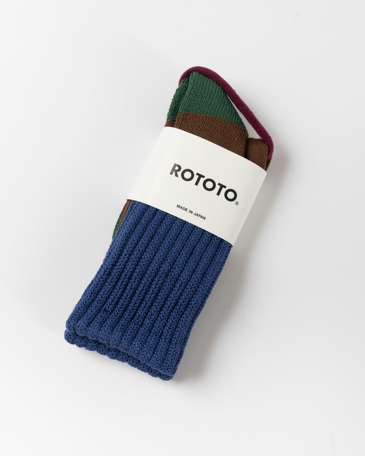 ROTOTO R1631 Sock in Blue/Brown