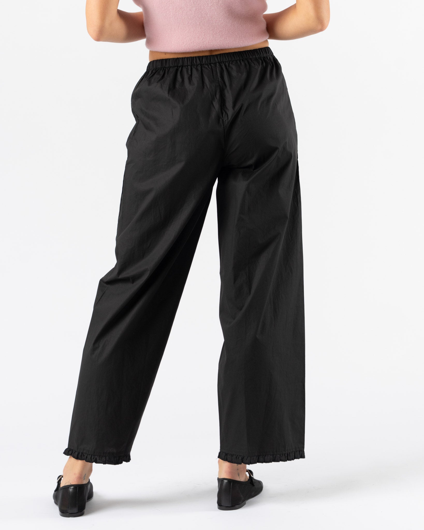 Deiji Studios Flounce Pant in Black