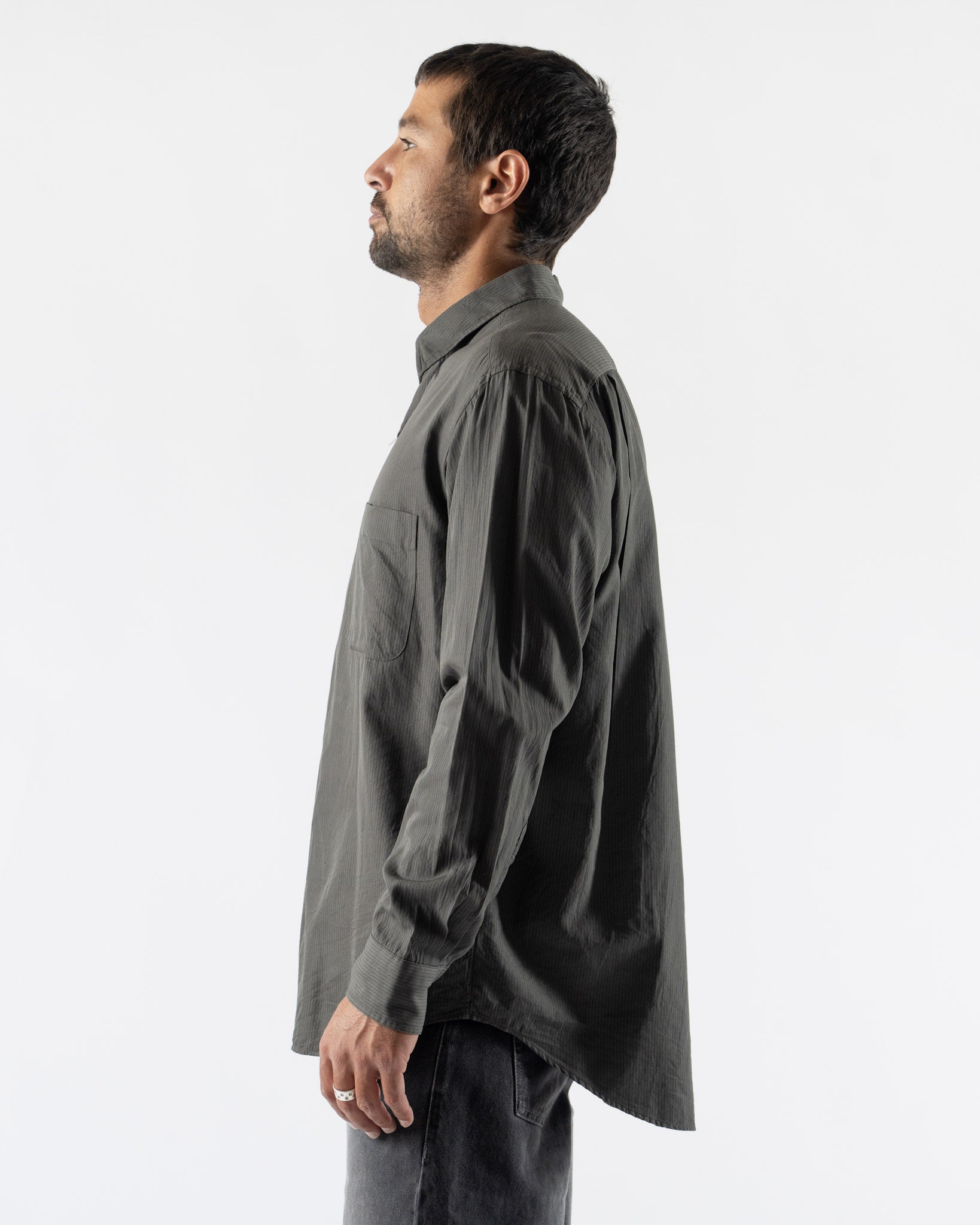 Kaptain Sunshine Regular Stripe Collar Shirt
