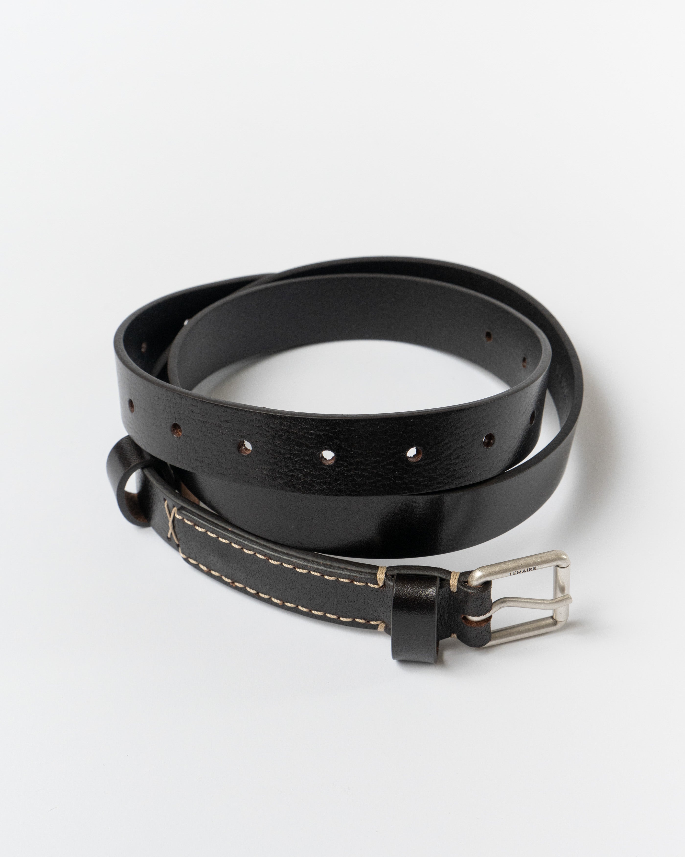Lemaire Reversed Belt 2 in Dark Brown