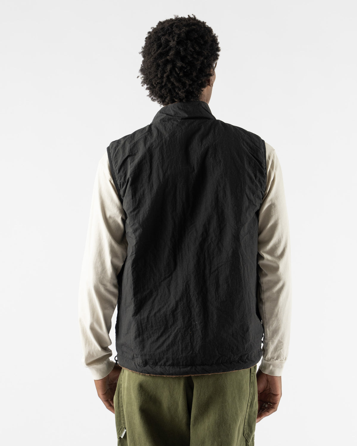 Gramicci Reversible Sherpa Vest in Dark Brown/Black Dark Brown/Black