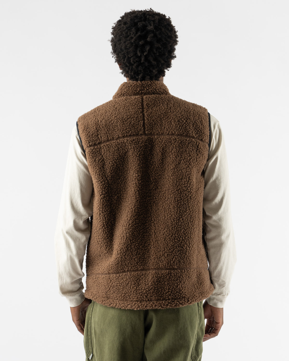 Gramicci Reversible Sherpa Vest in Dark Brown/Black Dark Brown/Black