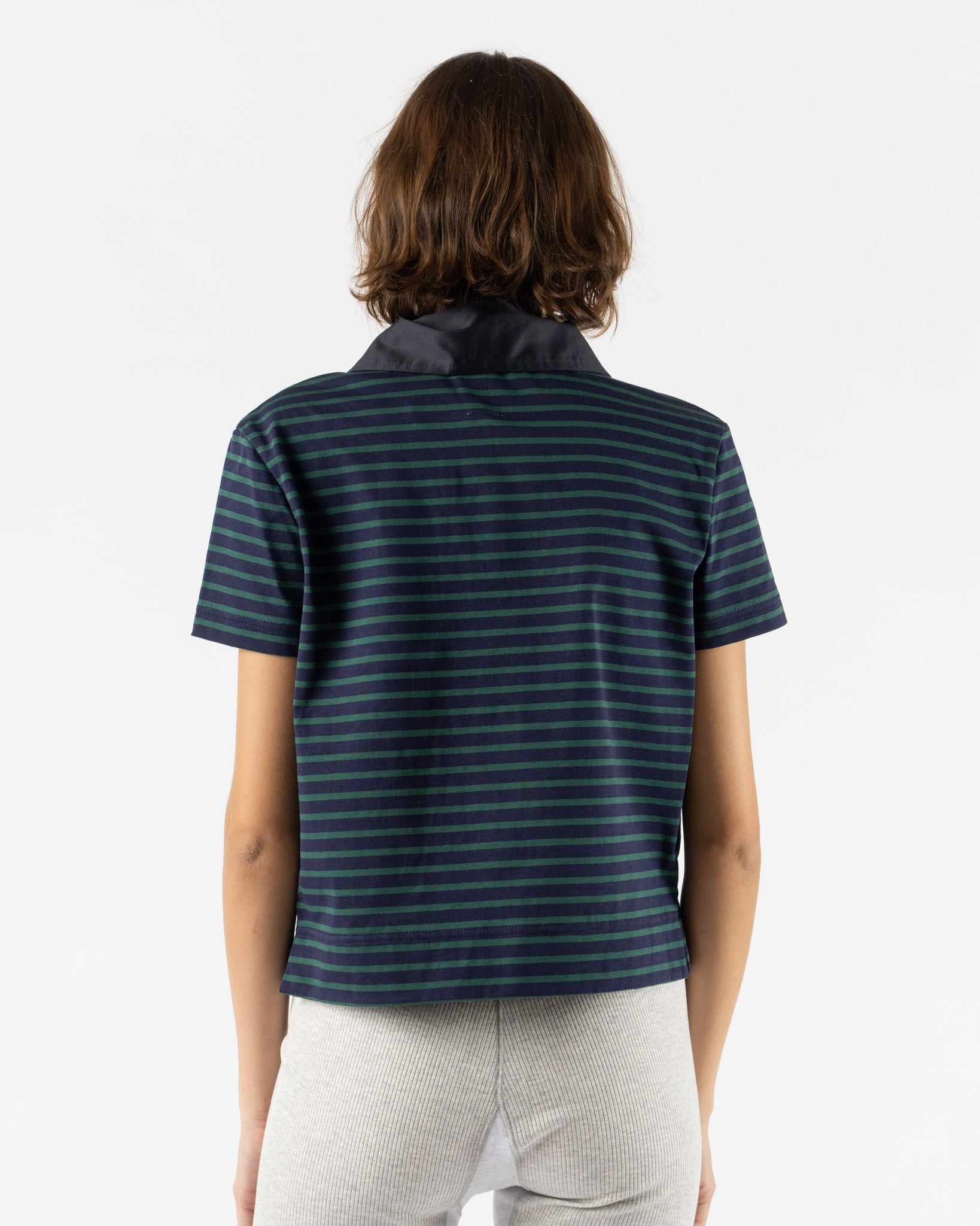 Rhodolirion Frill Pocket Polo Shirt in Stripe