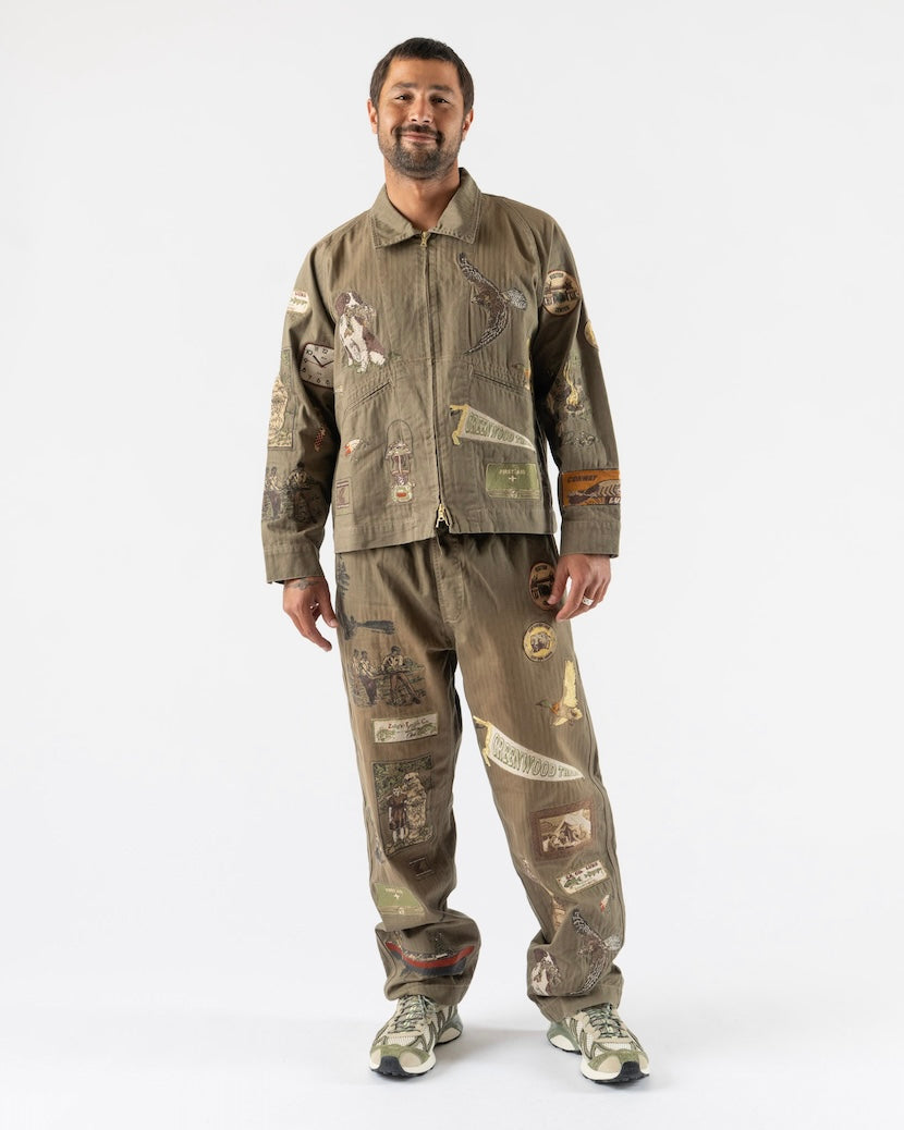 Samuel Zelig Trail Zip Jacket in Army Green