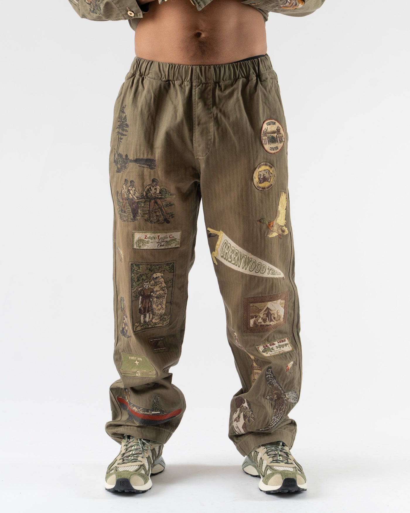 Samuel Zelig Trail Pant in Army Green Curated at Jake and Jones