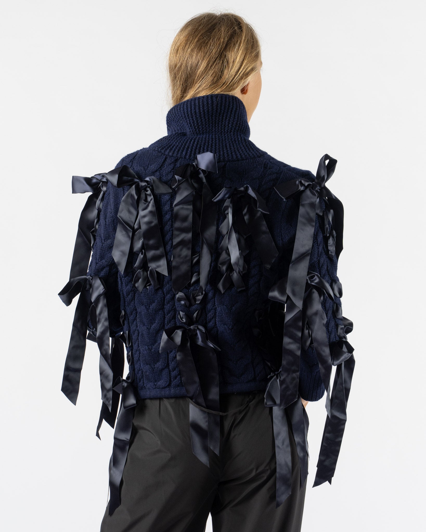 Sandy Liang Cobble Cardigan in Navy