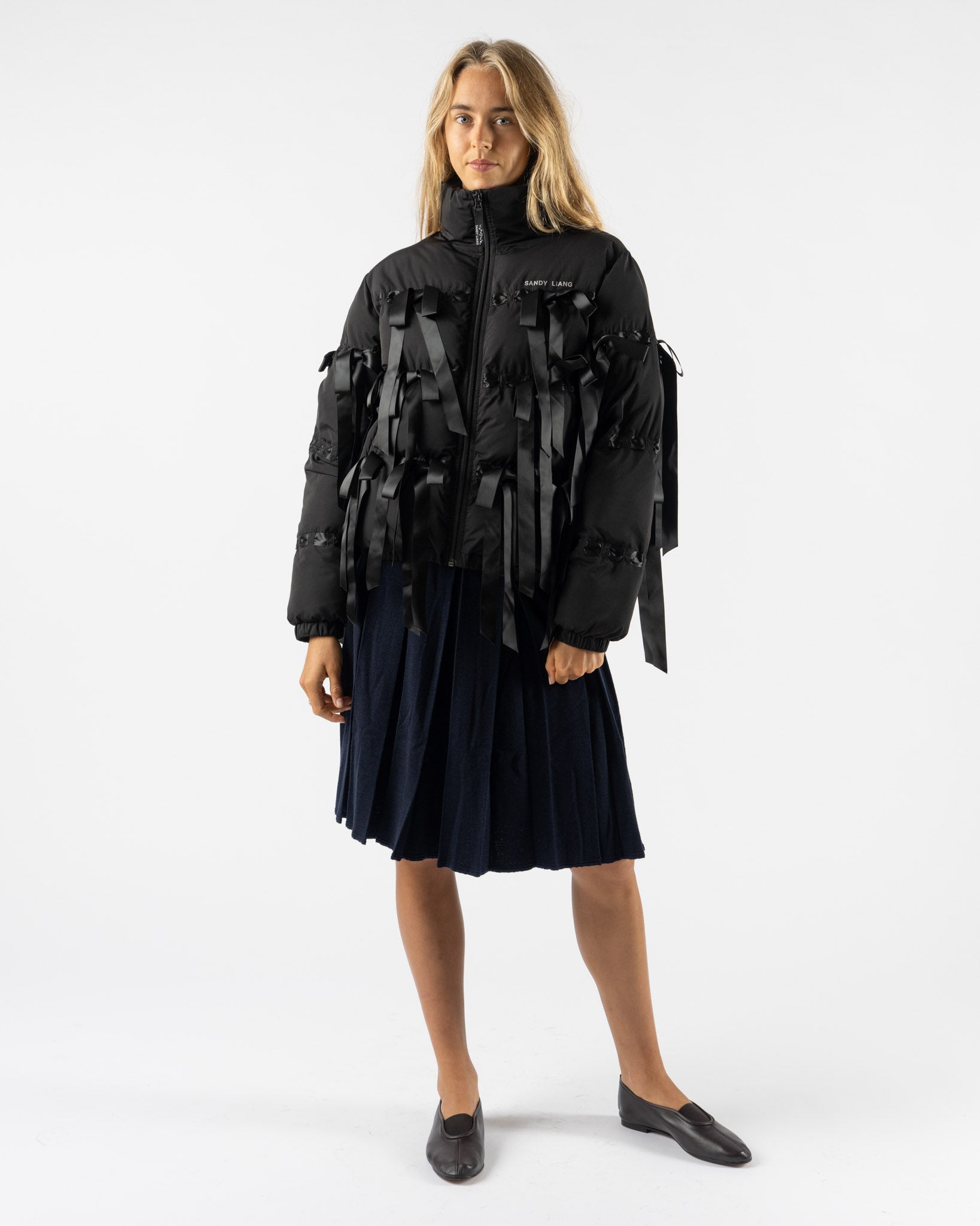 Sandy Liang Visby Puffer in Black