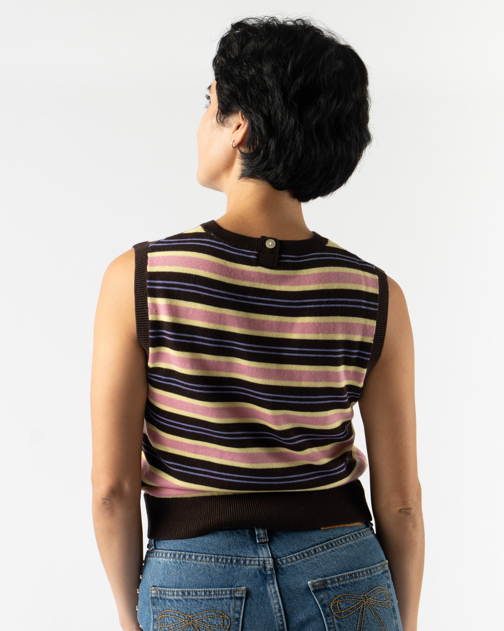 Sandy Liang Melty Vest in Brown Multi