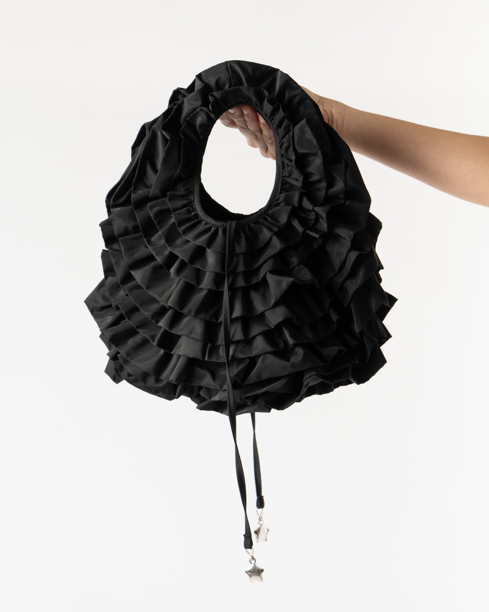 Sandy Liang Napa Bag in Taffeta Black