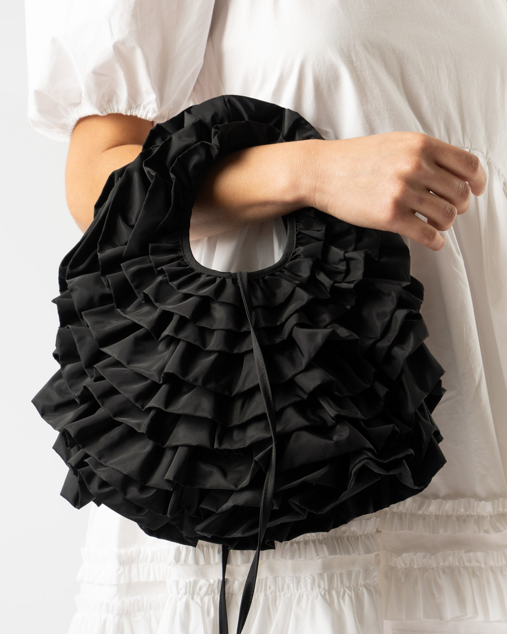 Sandy Liang Napa Bag in Taffeta Black