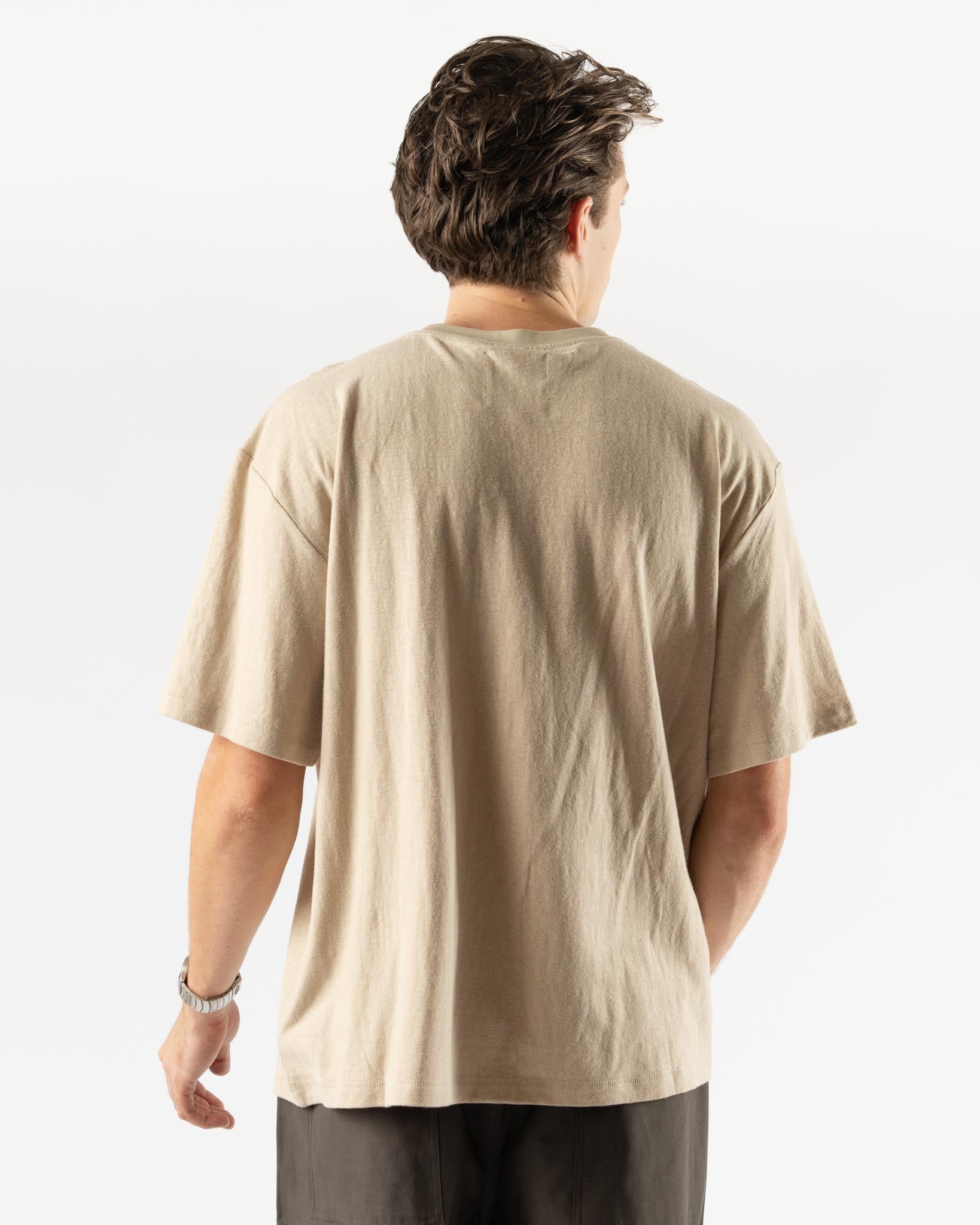 Satta Flatlock Tee in Stone