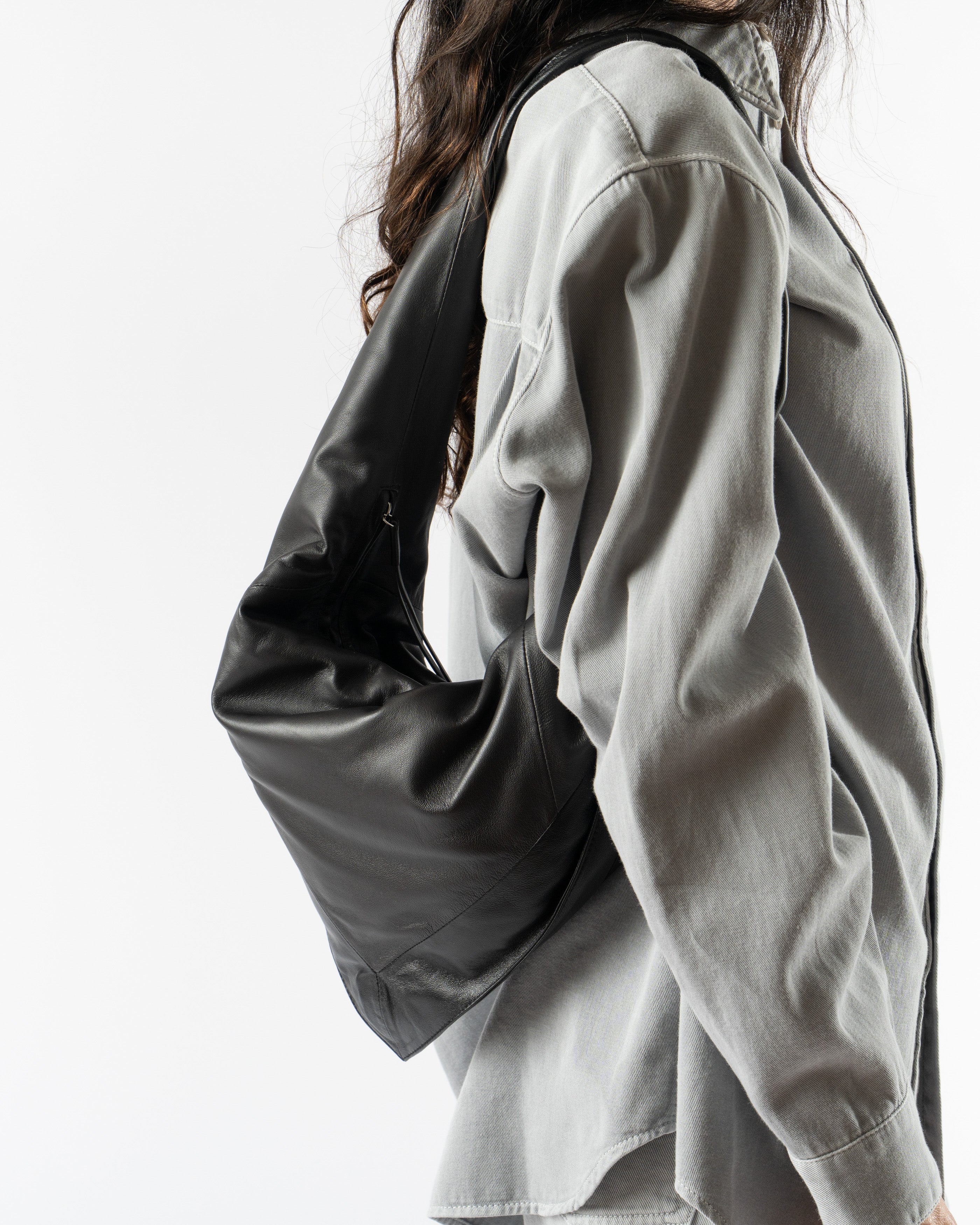 Lemaire Scarf Bag in Black/Dark Chocolate