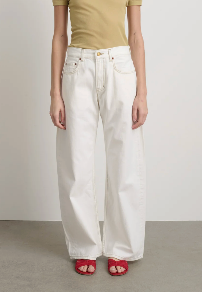 B Sides Floppy Jean in Chalk White