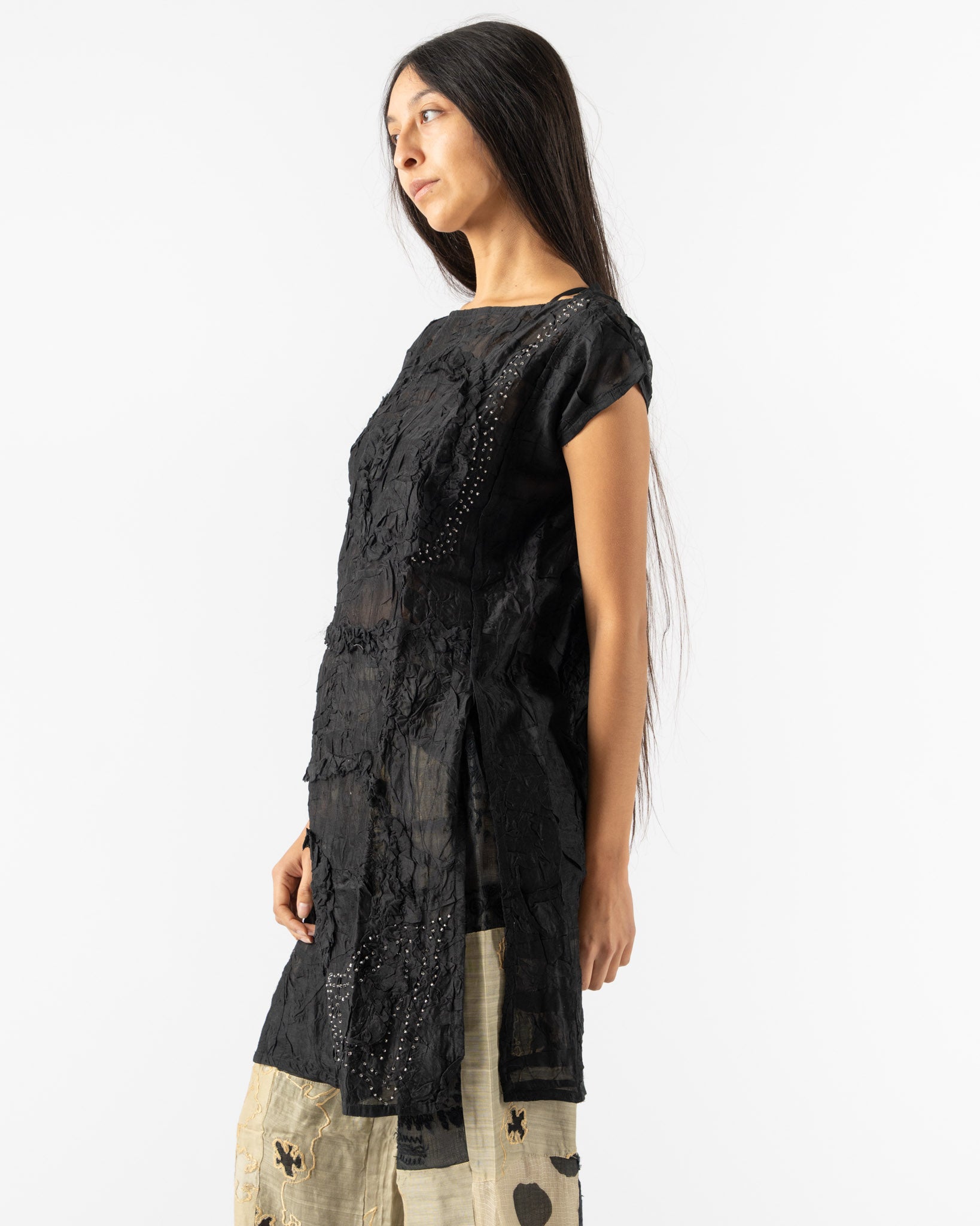 Tigra Tigra Scrunched + Beaded Kota Mini Dress