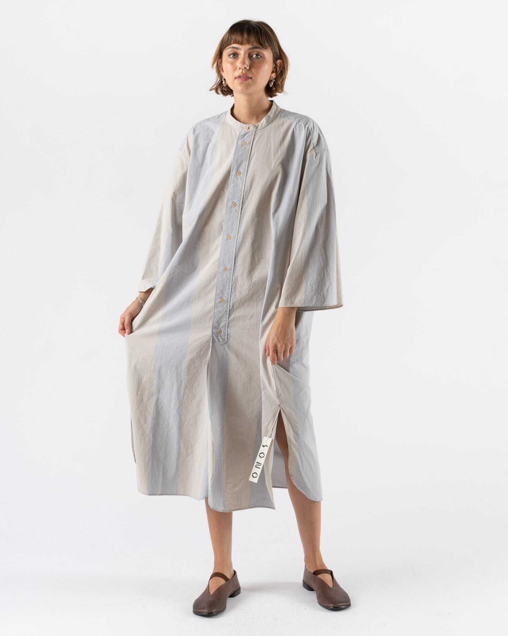 SONO Shaman Shirt Dress in Dusty Stripe Wide