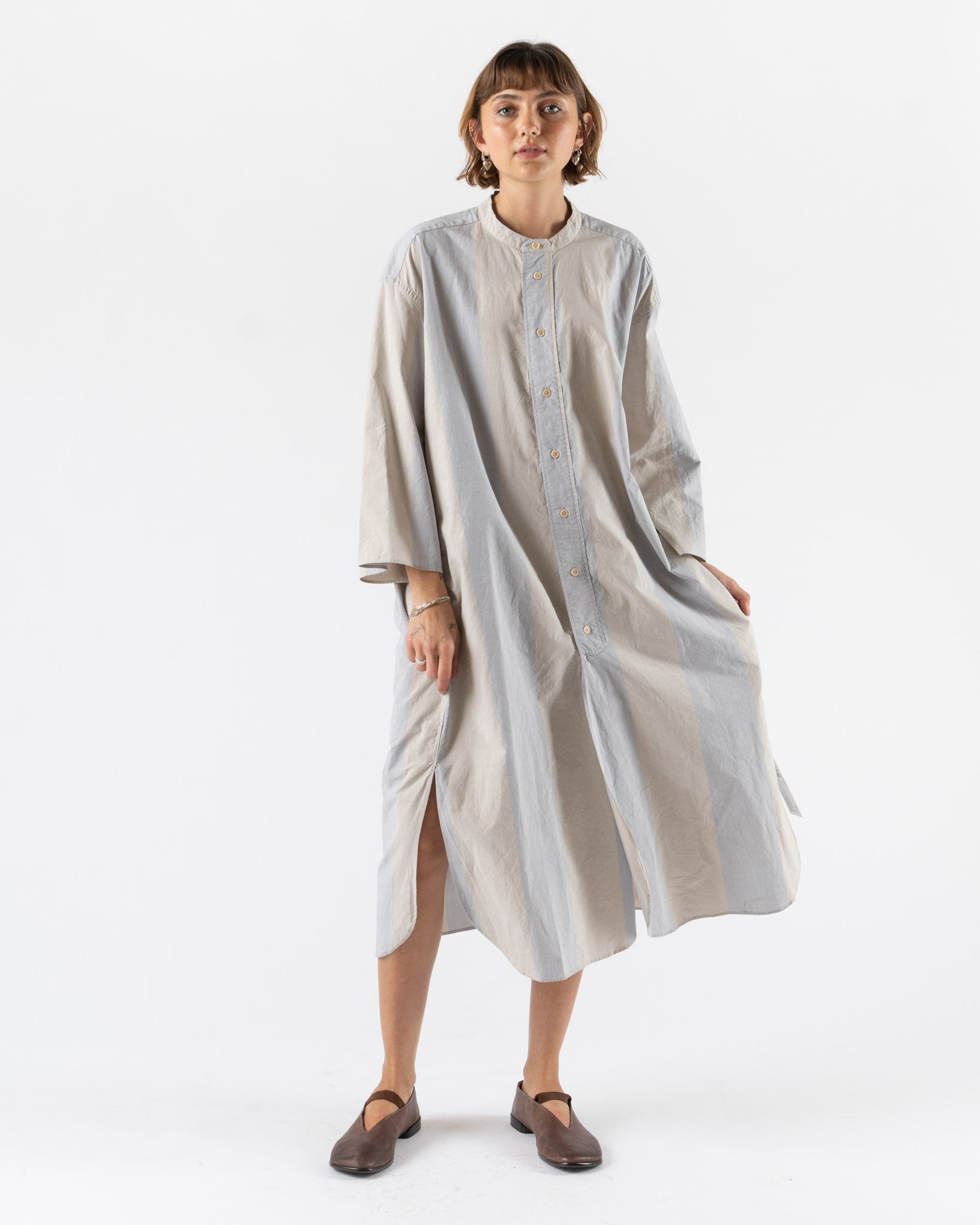 SONO Shaman Shirt Dress in Dusty Stripe Wide
