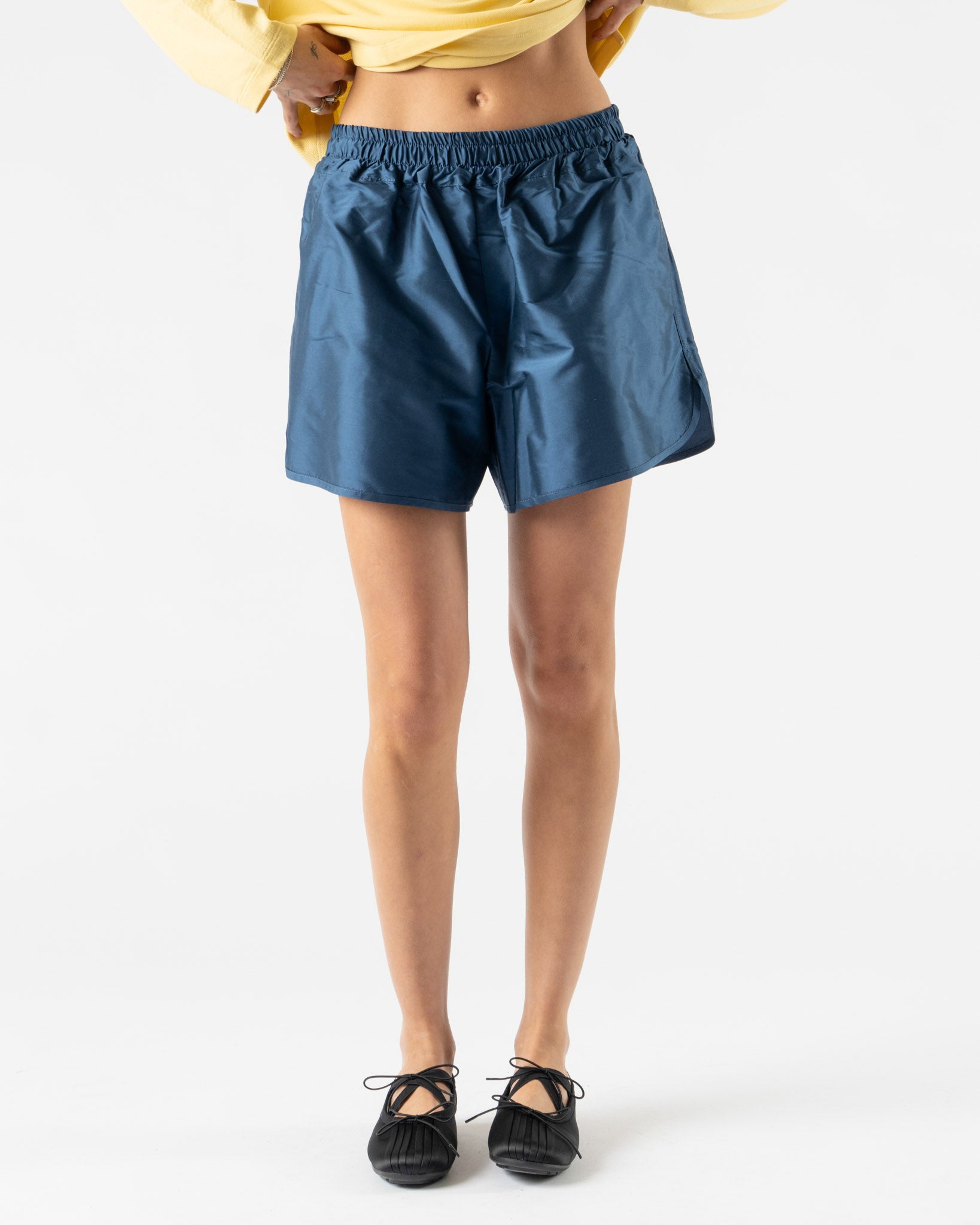 Cawley Silk Dupion Martini Short in Insignia