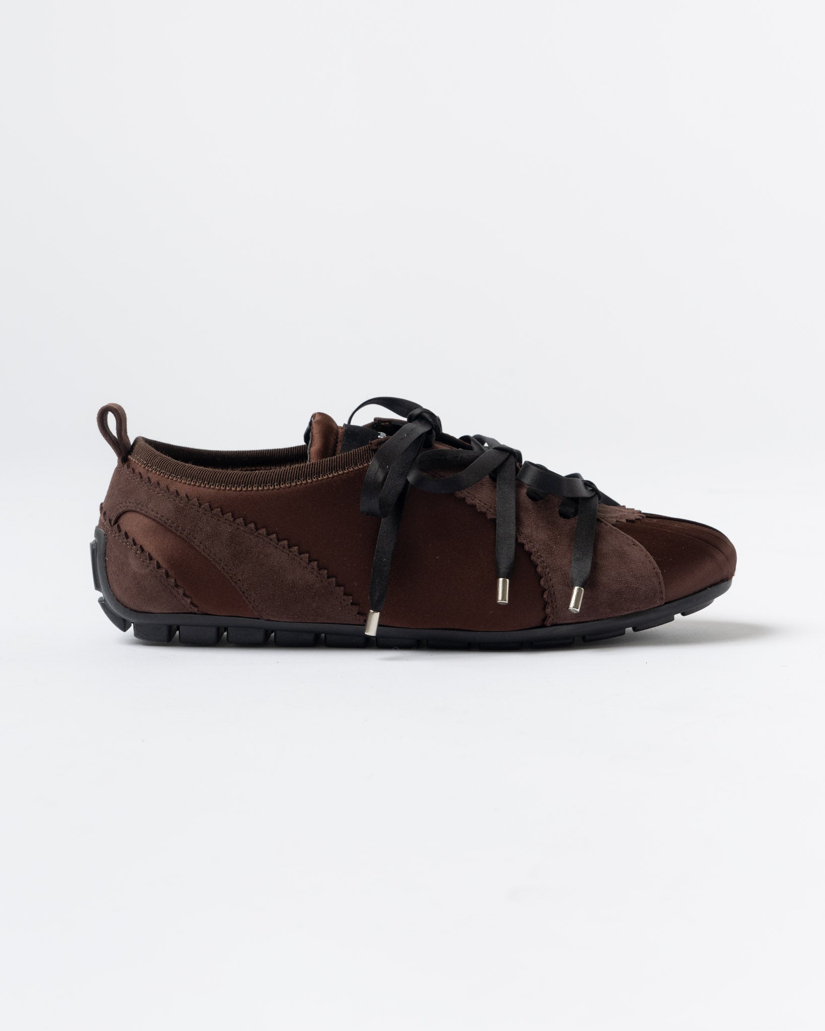 Simone Rocha Ballerina Grip Trainer Satin Brown Curated at Jake