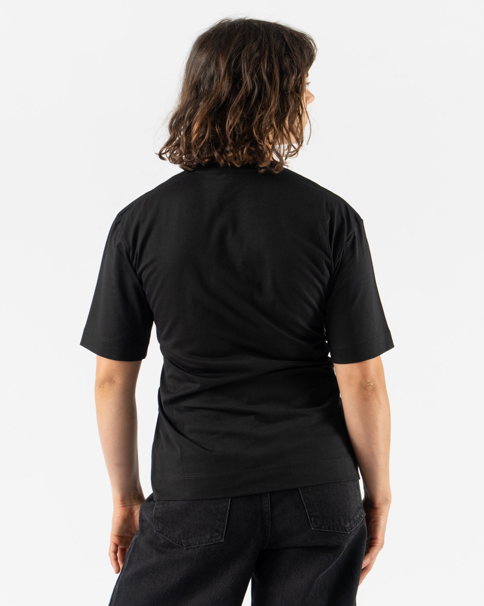 Simone Rocha Patchwork Frill Bust Detail T-Shirt in Black