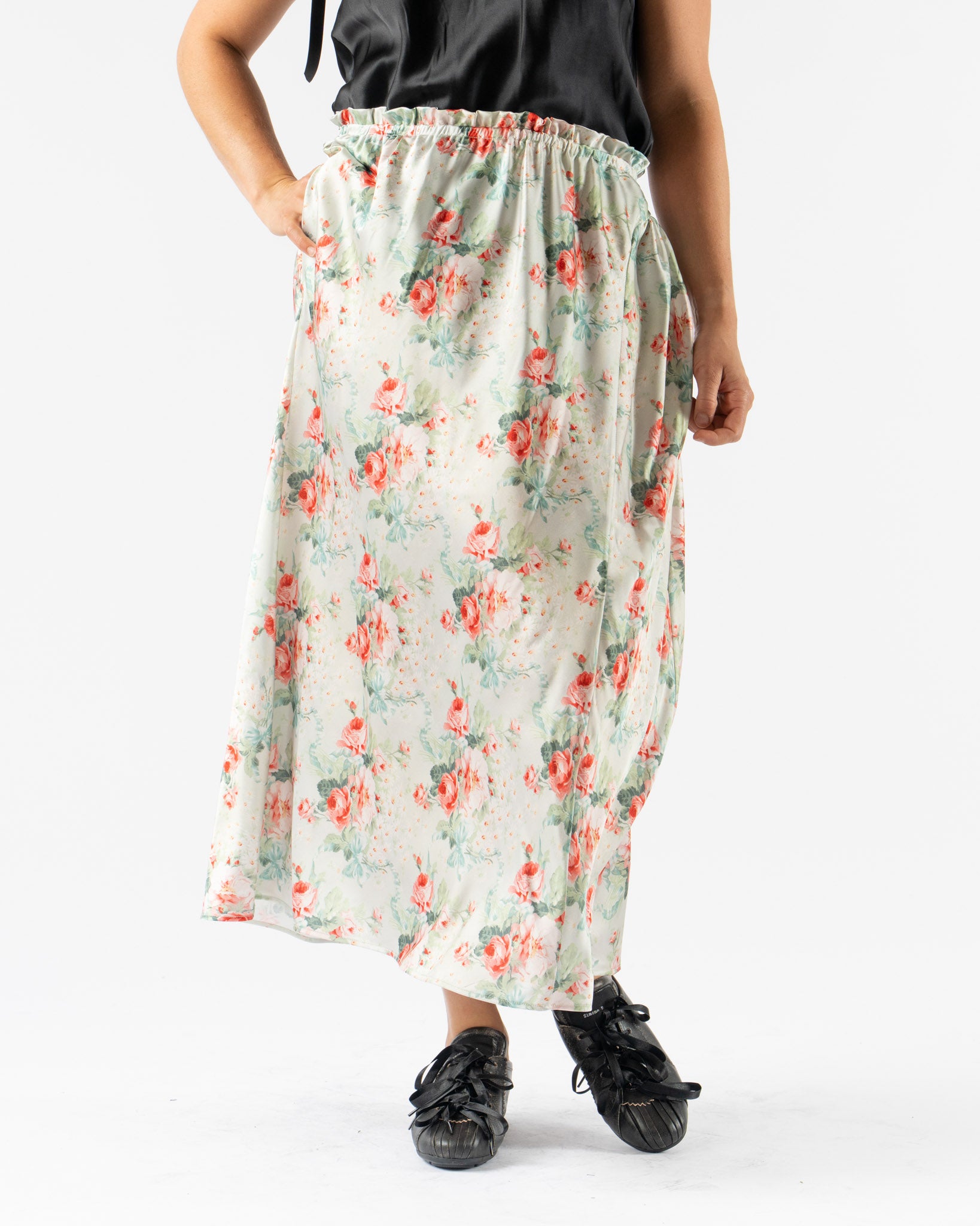 Simone Rocha Single Hip Detail Easy Skirt in Baby Bouquet