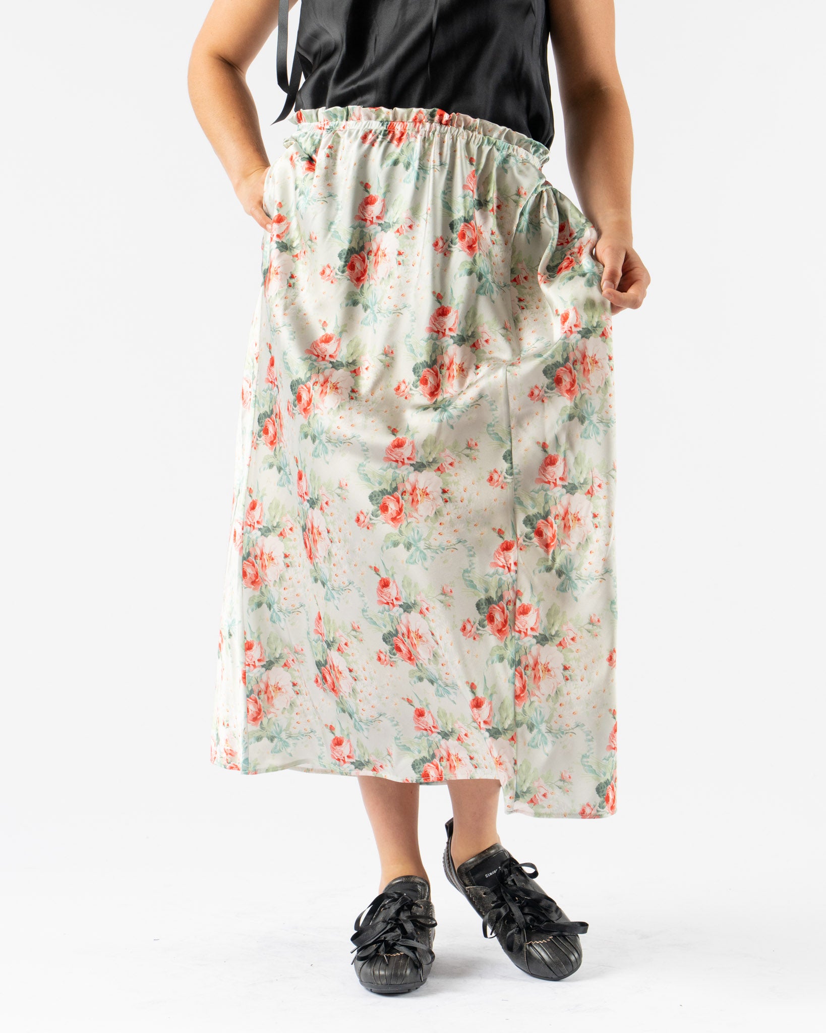 Simone Rocha Single Hip Detail Easy Skirt in Baby Bouquet