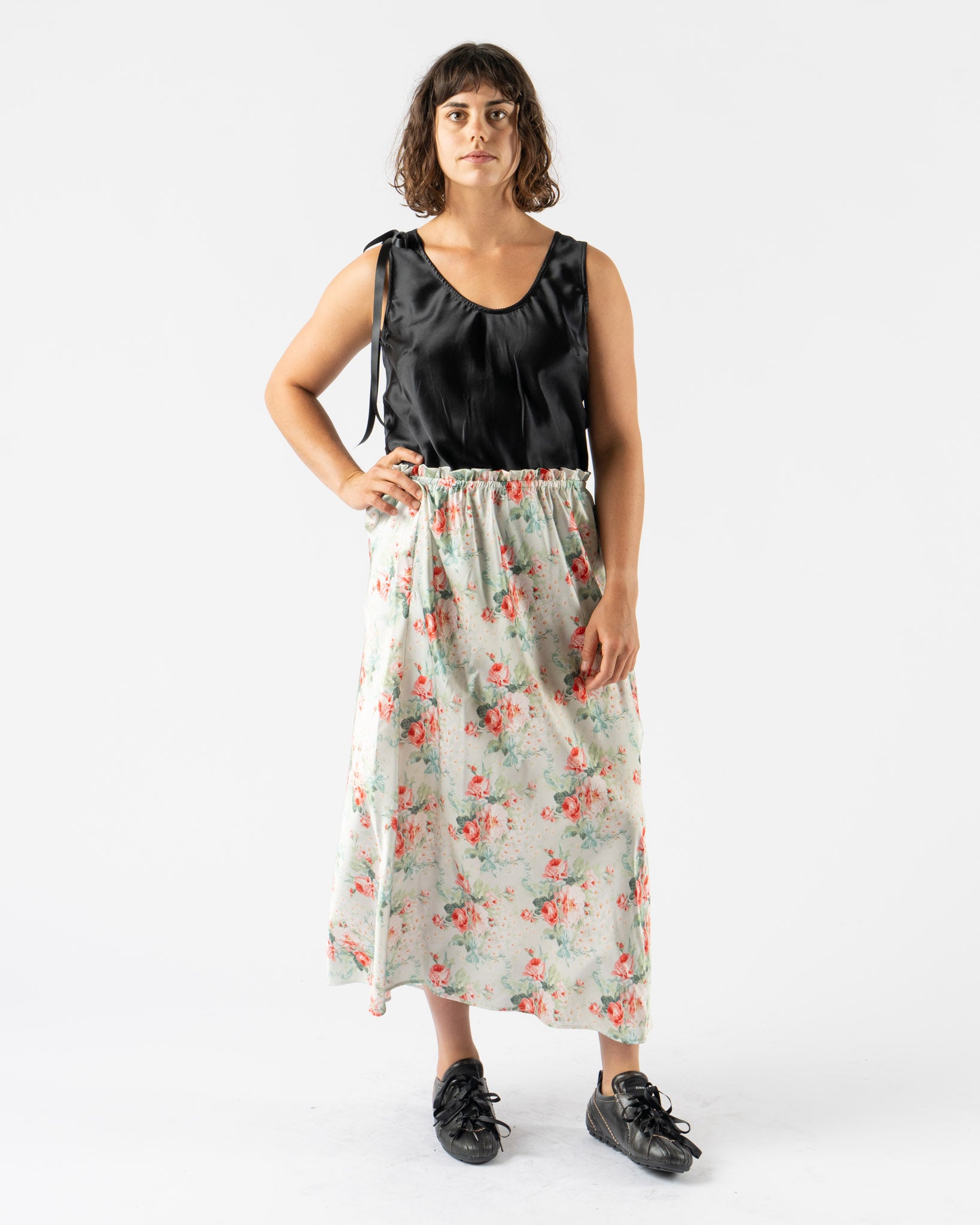 Simone Rocha Single Hip Detail Easy Skirt in Baby Bouquet